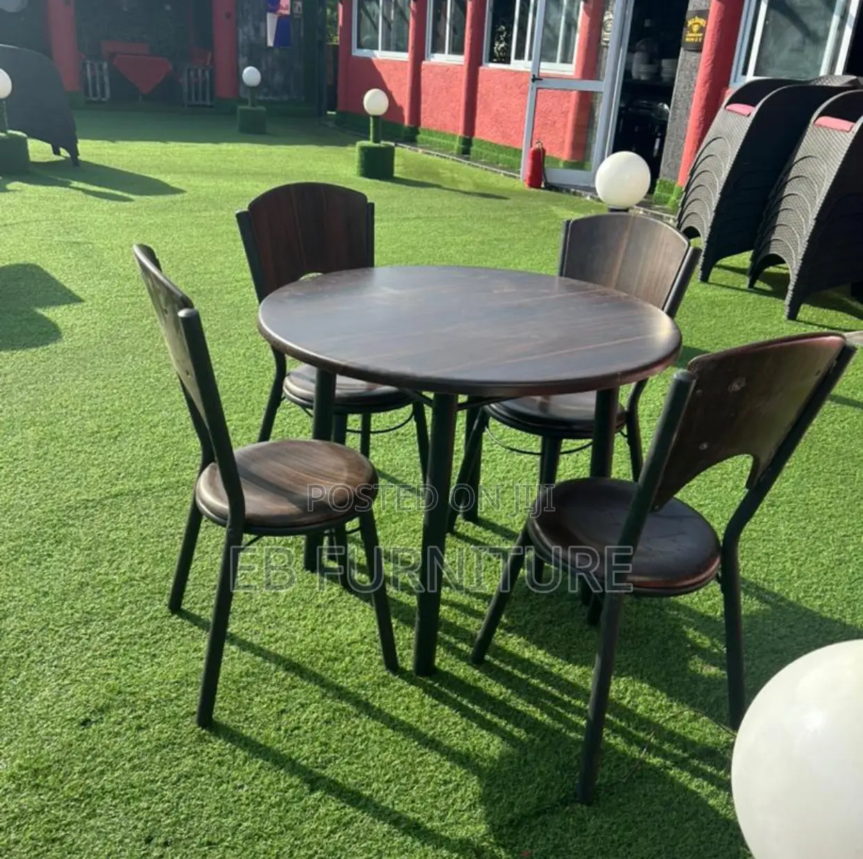 Around Wooden Dining Set