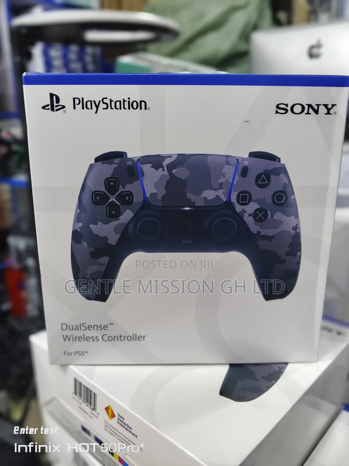 Original Ps5 Gray Camouflage Dualsense Controller Pad
