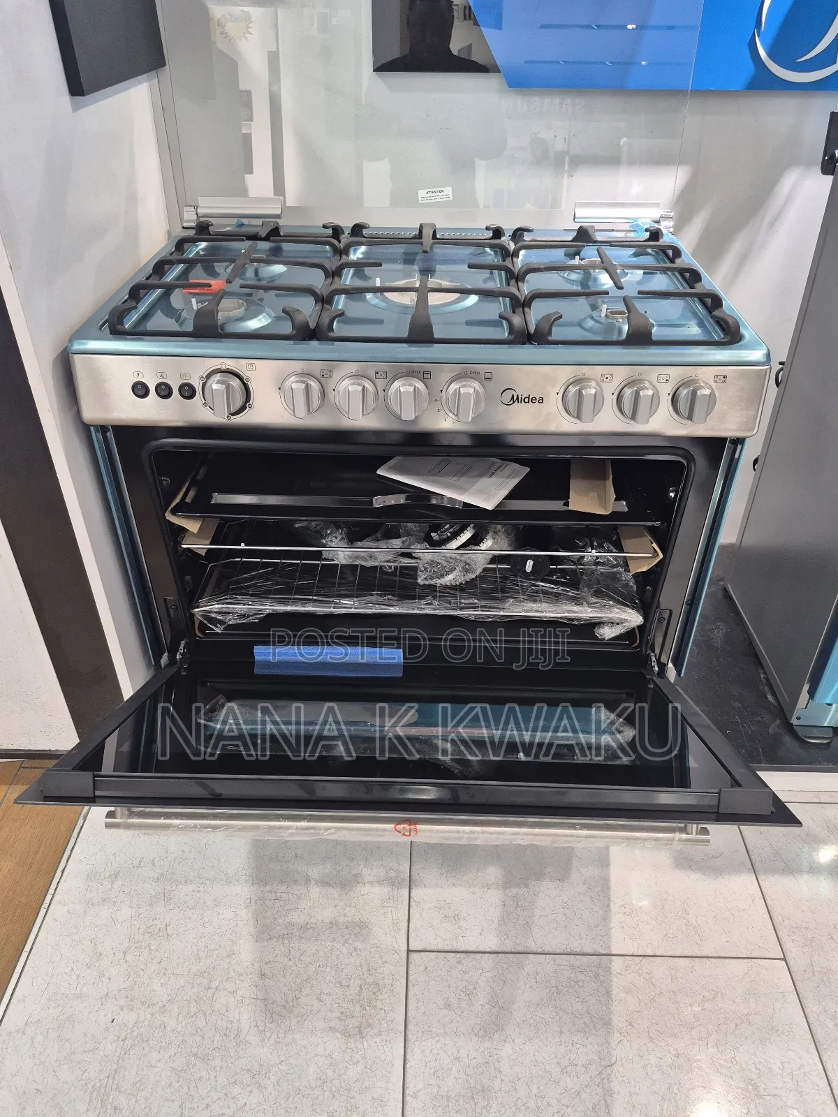High Quality Midea 5 Burner Gas Cooker With Oven Grill