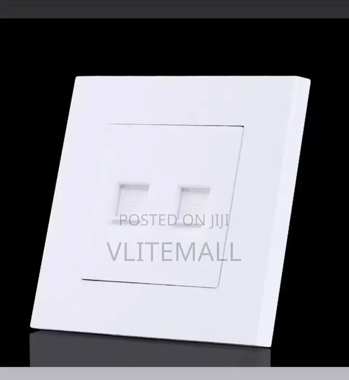 Double Faceplate or Wall Socket With Jack
