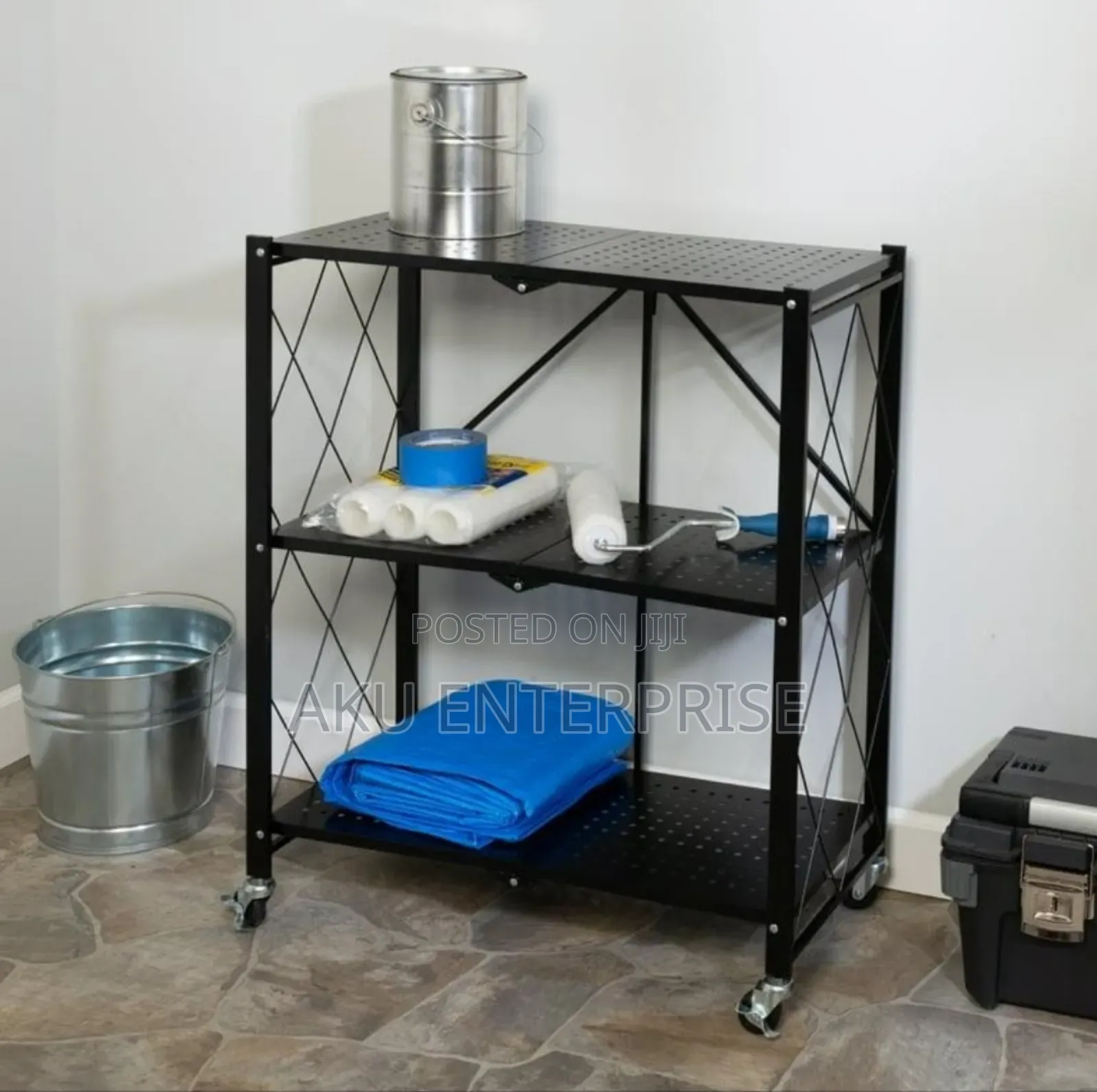 Foldable Kitchen Storage Rack Metal