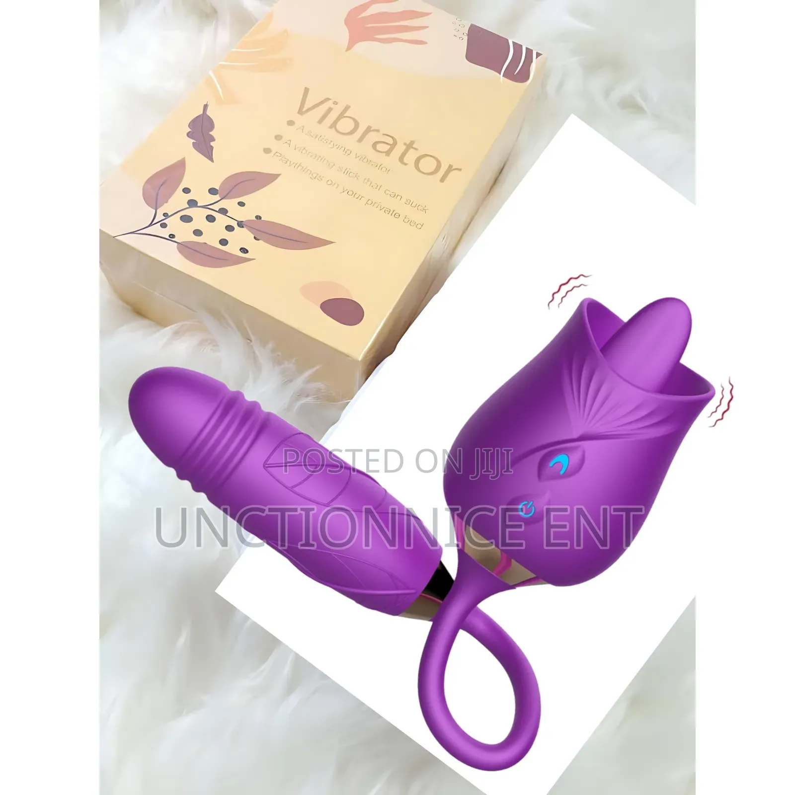 Rose Double Head Clitoral and Tongue Licking Stimulator Toy