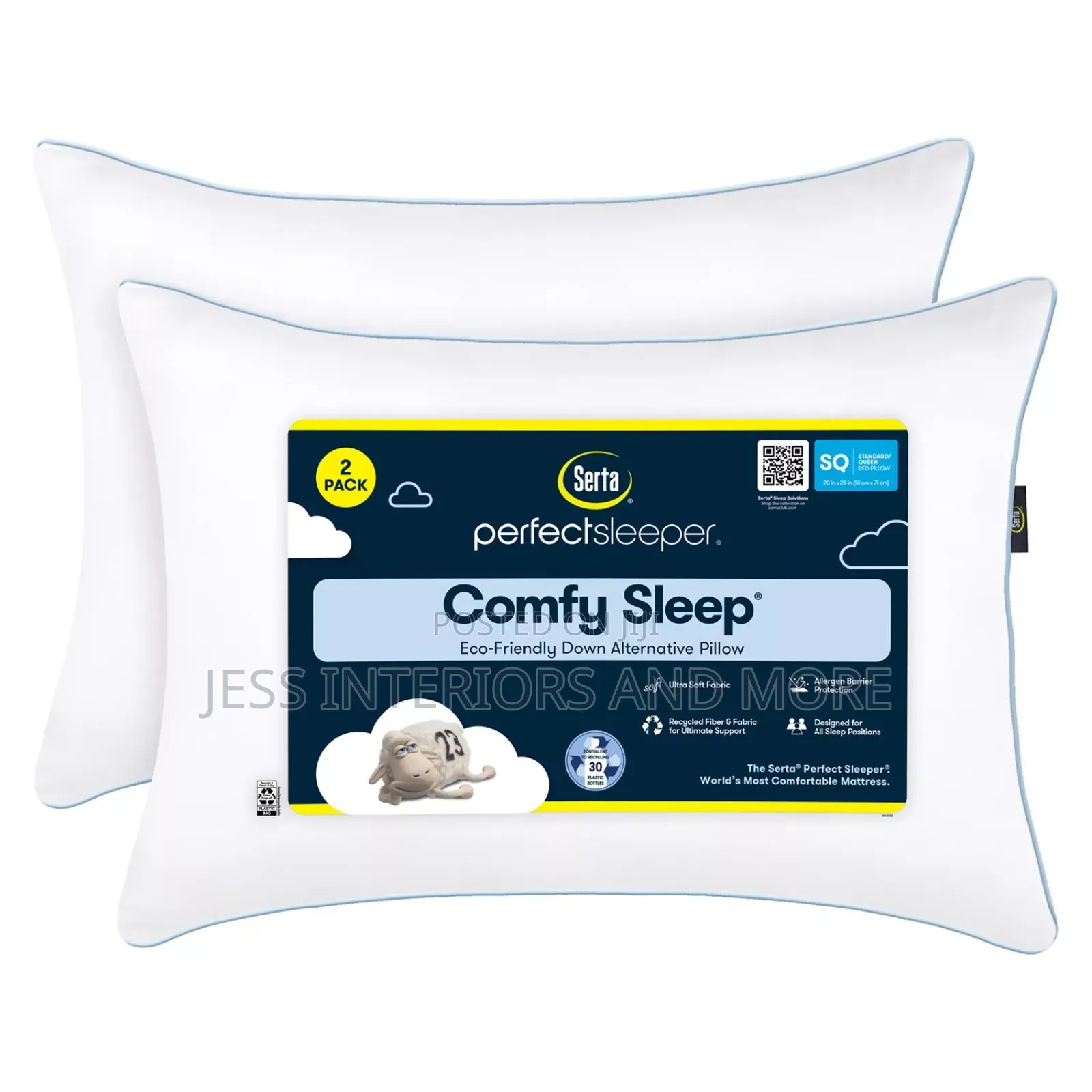 Pillow (Serta Comfy Sleep 2 Pack Assorted Sizes)