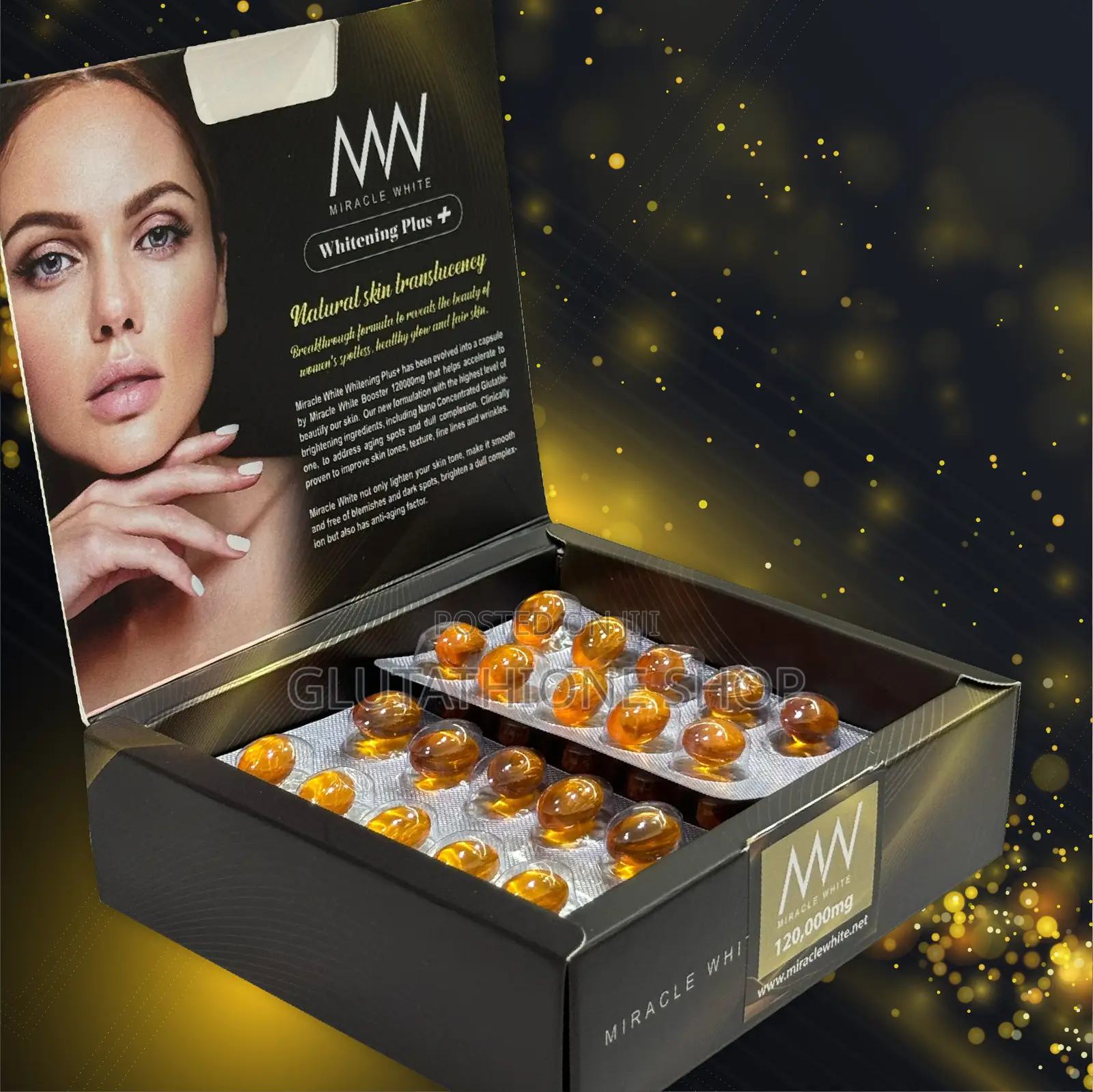 Miracle White Royal Gold Booster 120,000mg Whitening Plus+