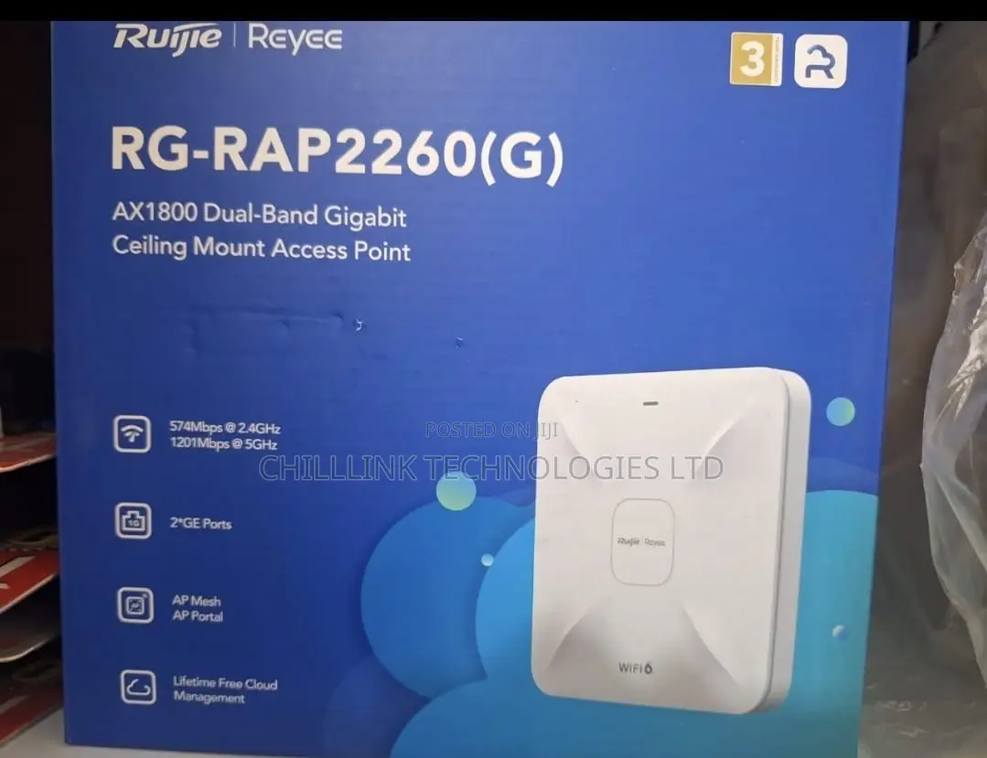 Rg-Rap2260(G) Reyee Wi-Fi 6 Ax1800 Ceiling Access Point