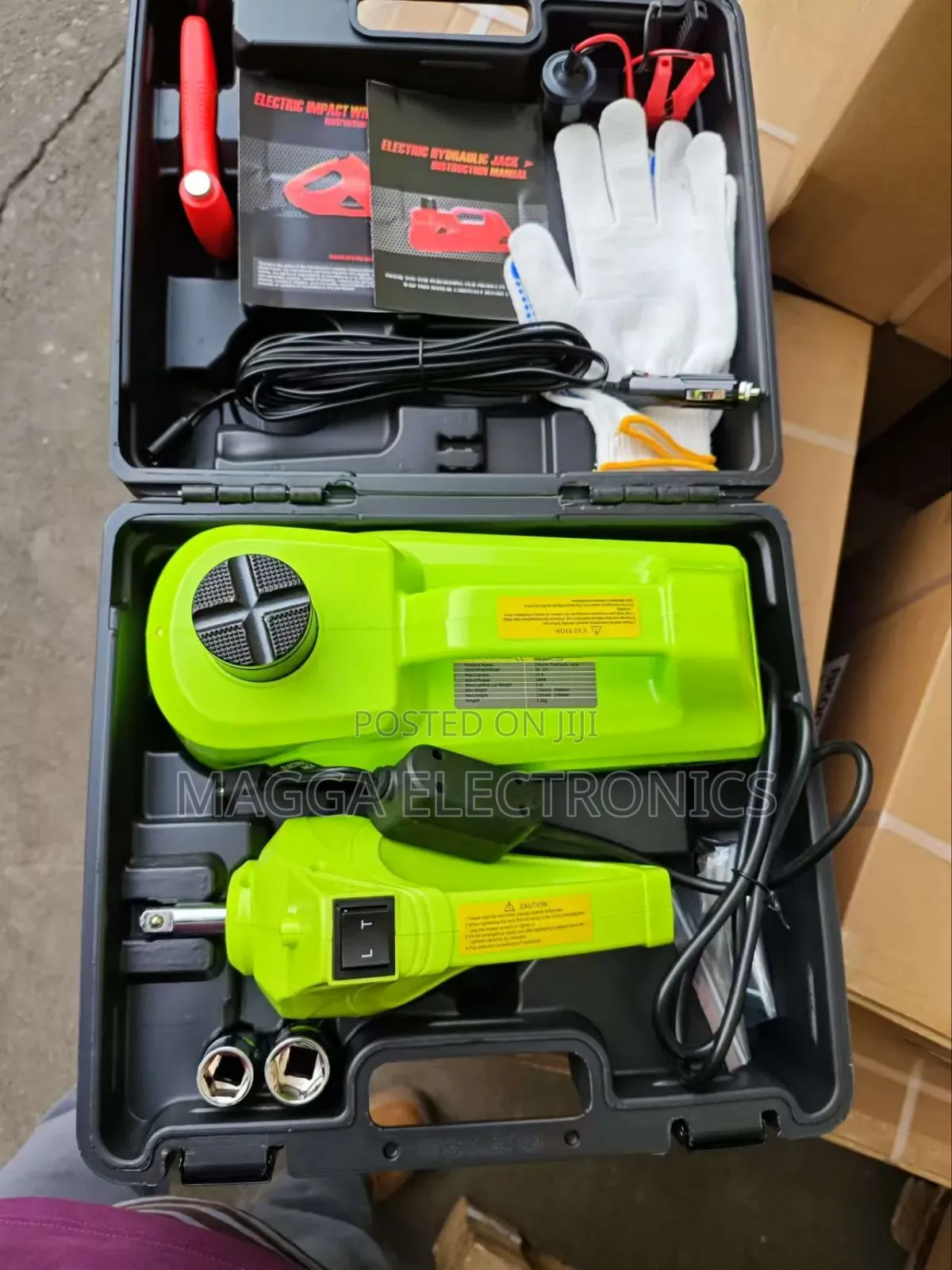 Electric Car Jack and Wrench Set