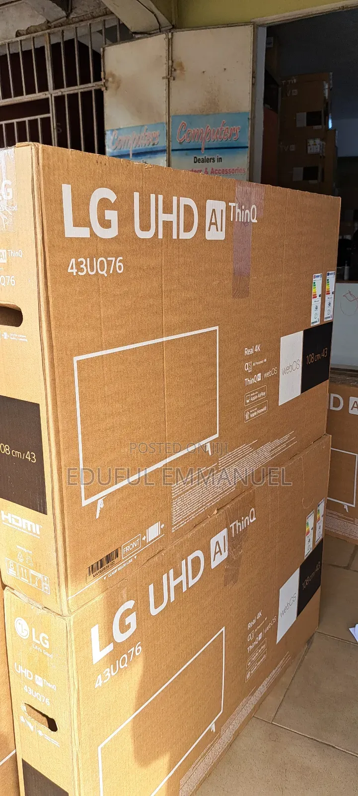 Lg 43" Uhd Smart HDR White Colour Uq76 Ai Apple Airplay