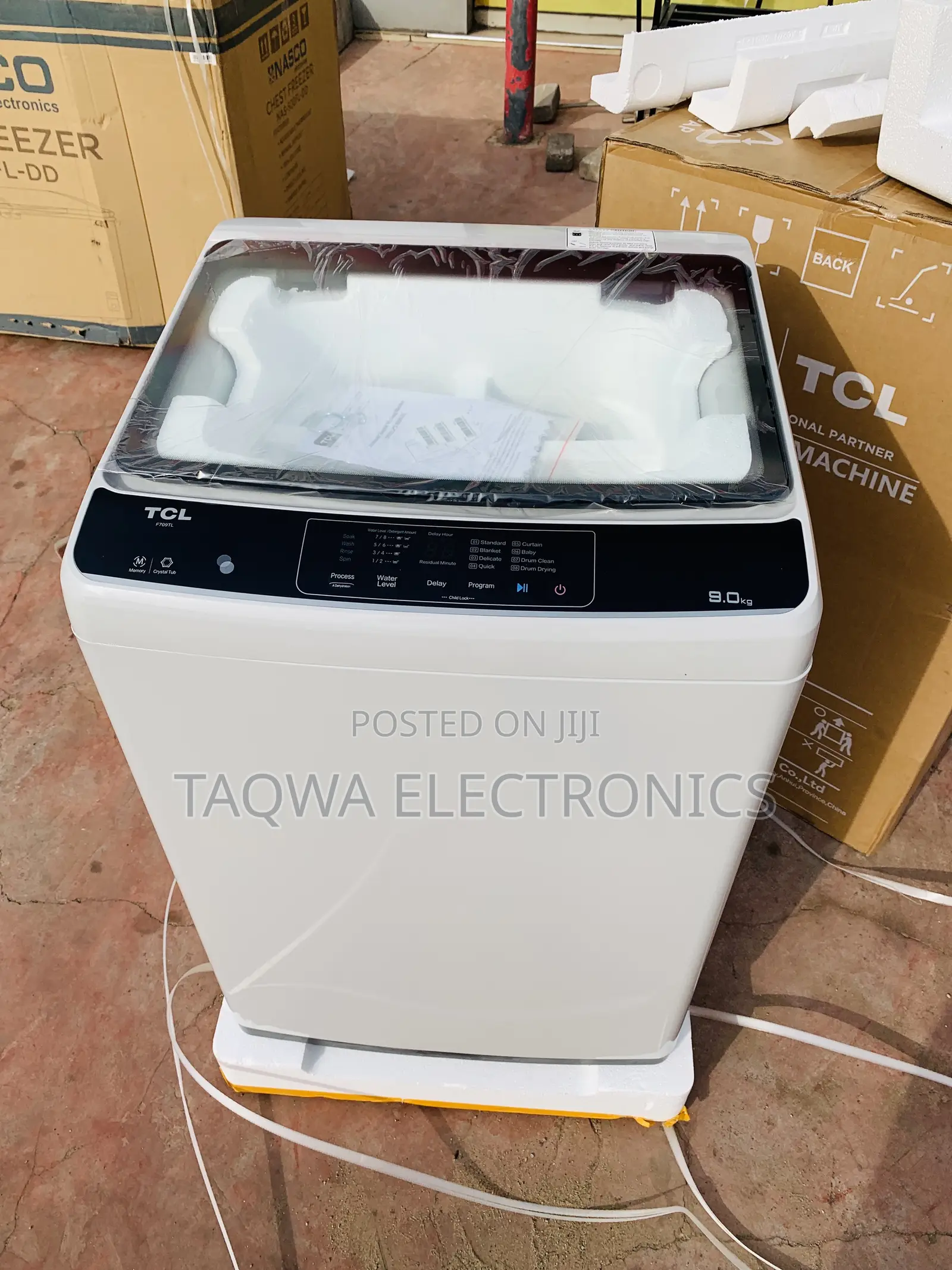 Anti Rust TCL 9kg Top Load Full Automatic Washing Machine