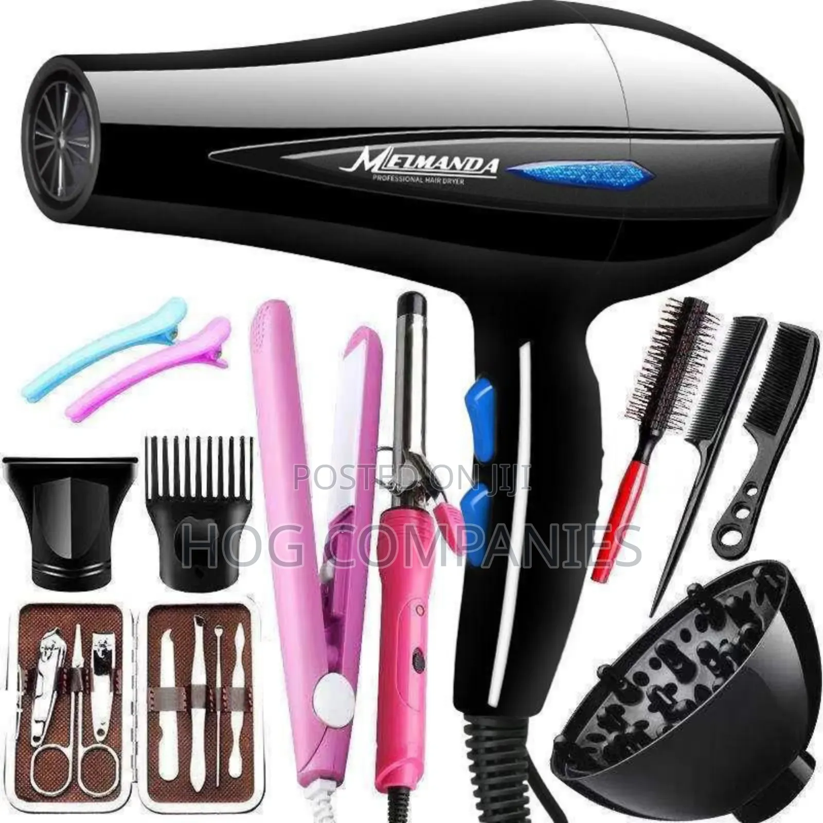 High Power Electric Hair Dryer Complete Set - Fast Delivery in 2 Hours