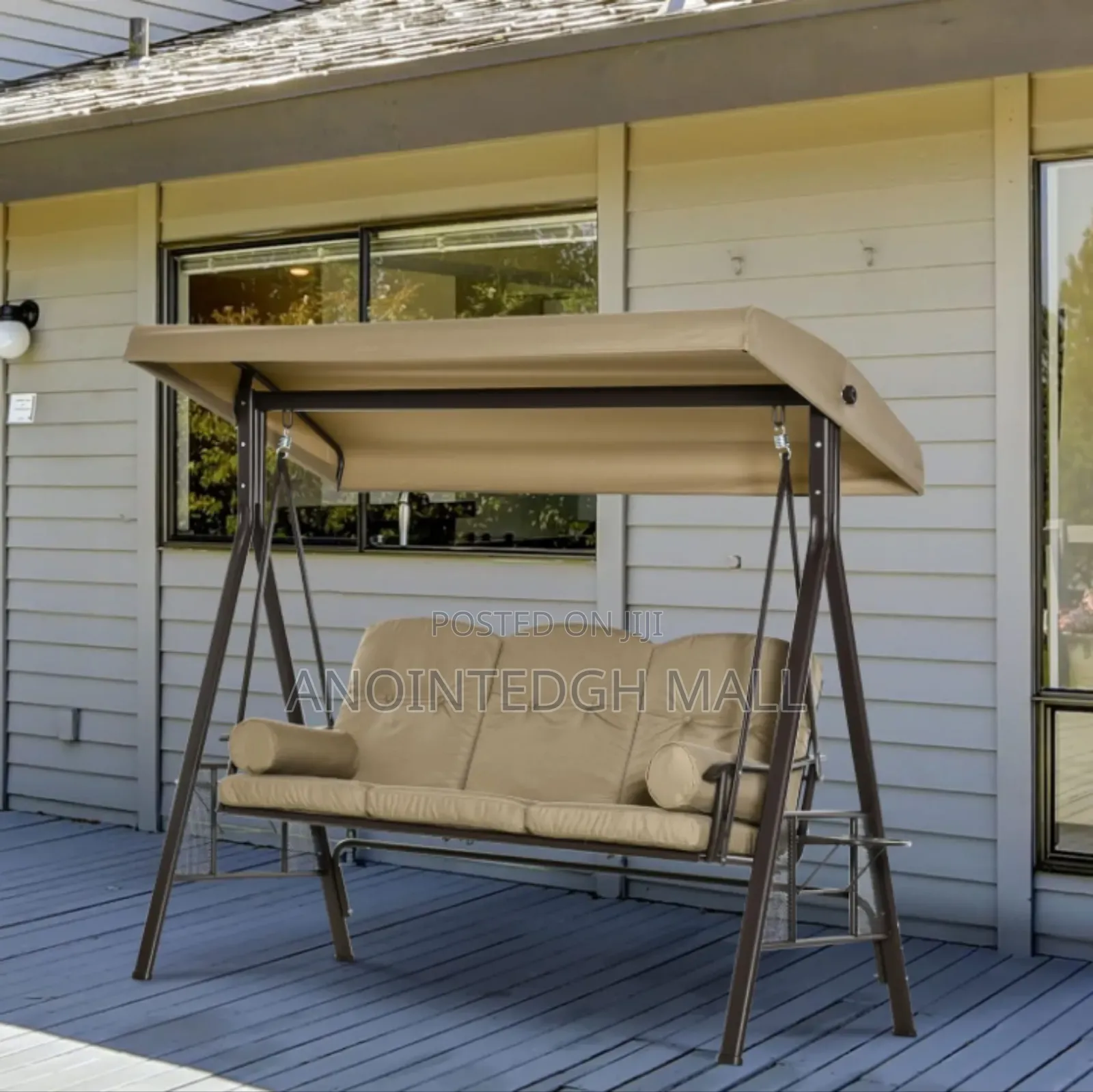 Outsunny 3 Seater Garden Swing With Sun Canopy