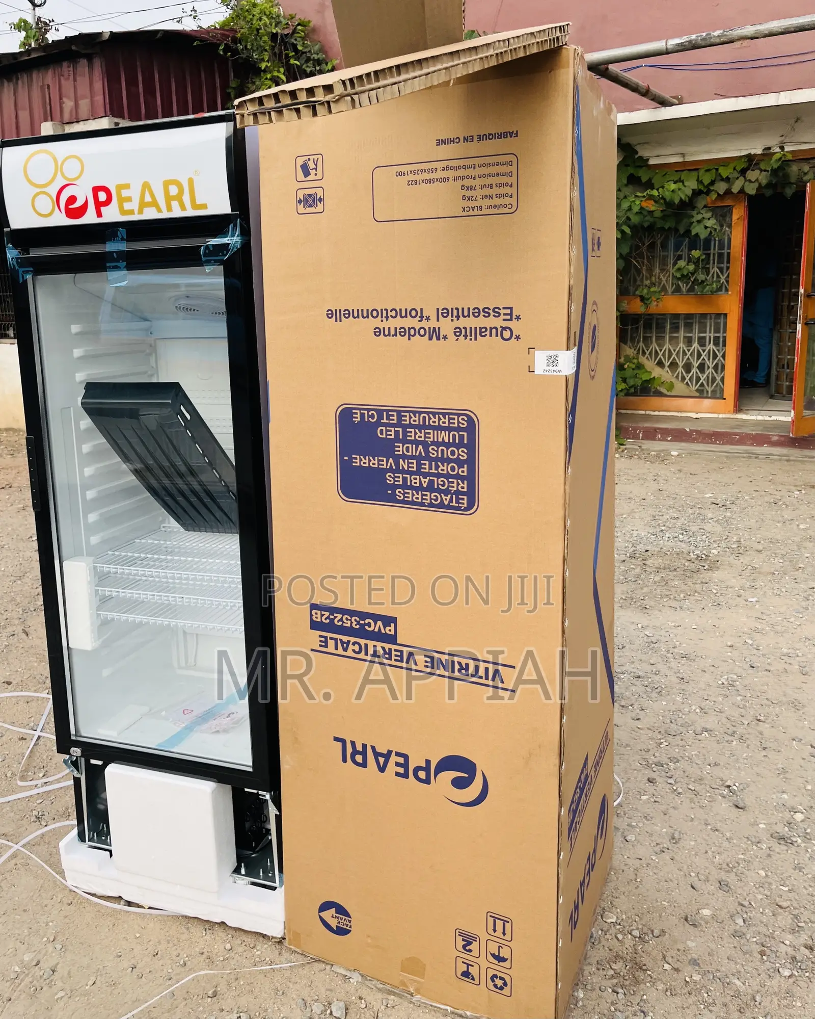 New Pearl PVC-352-2b 1 Door Display Fridge(White)