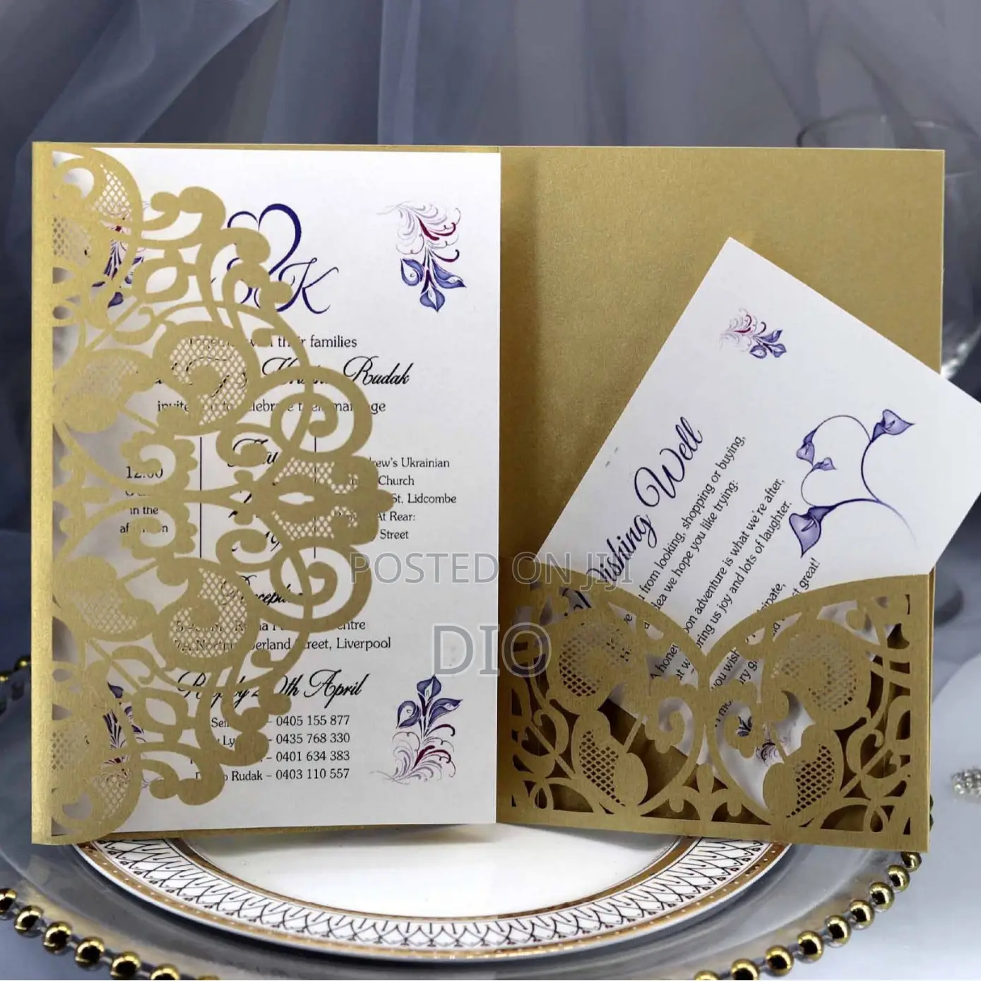 10 Pieces Invitation Card +Envelope+ Seal