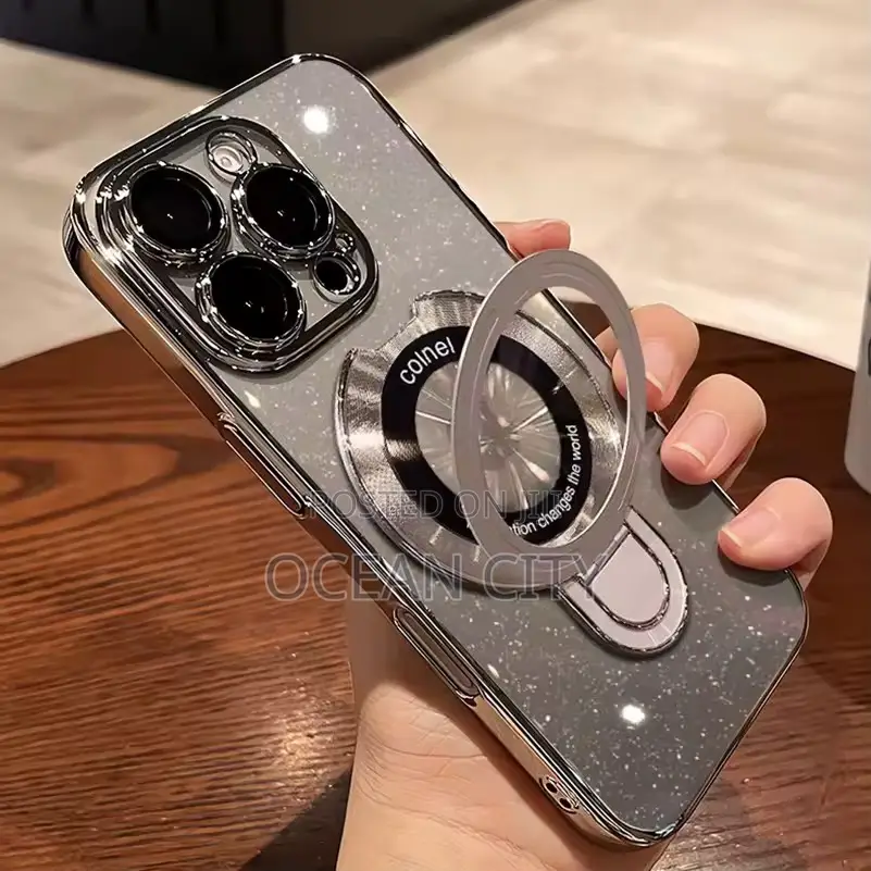 iPhone 13, 14, 15, 16 Pro Max Luxury Case With Stand