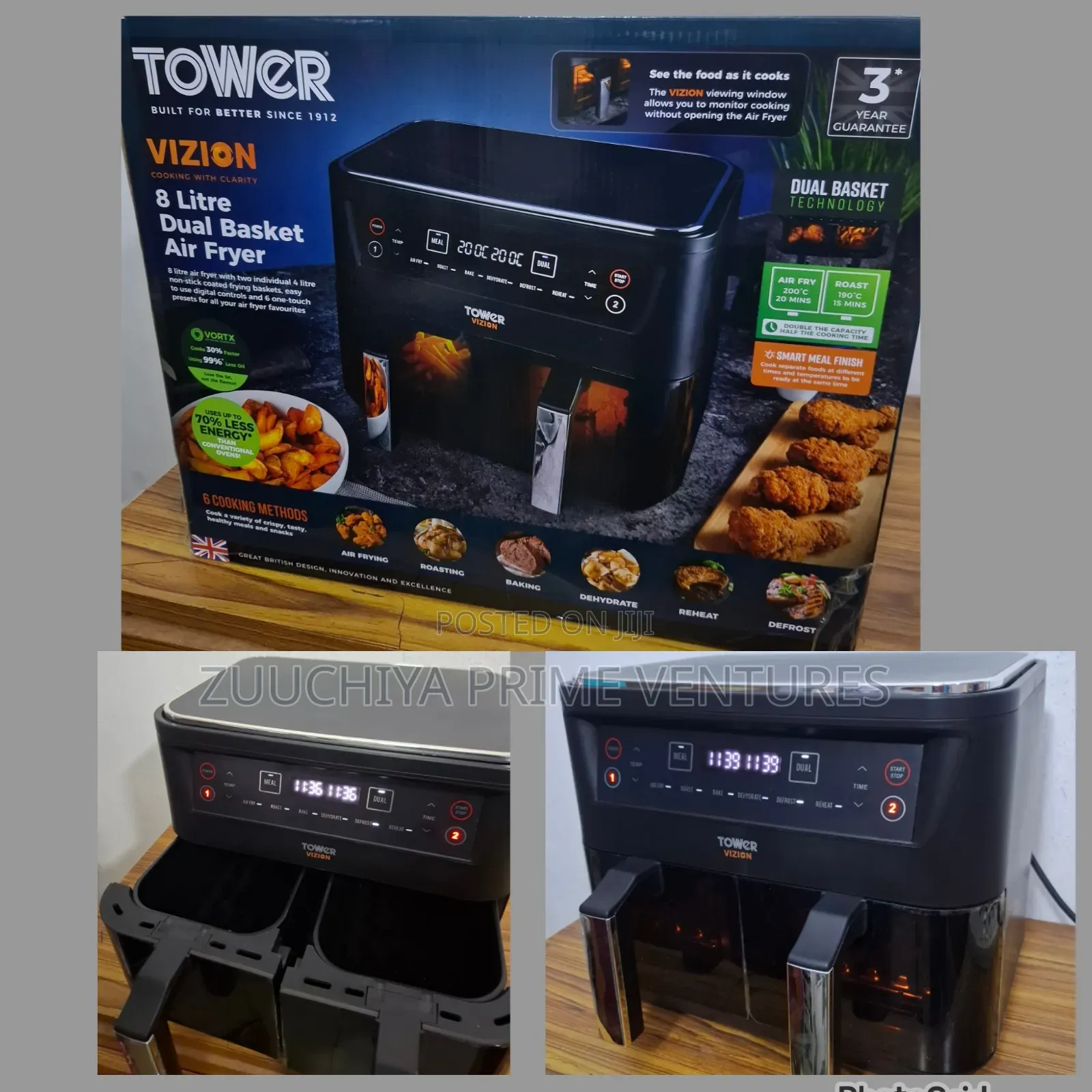 8.L Tower Dual Bacon Air Fryer Uk 🇬🇧