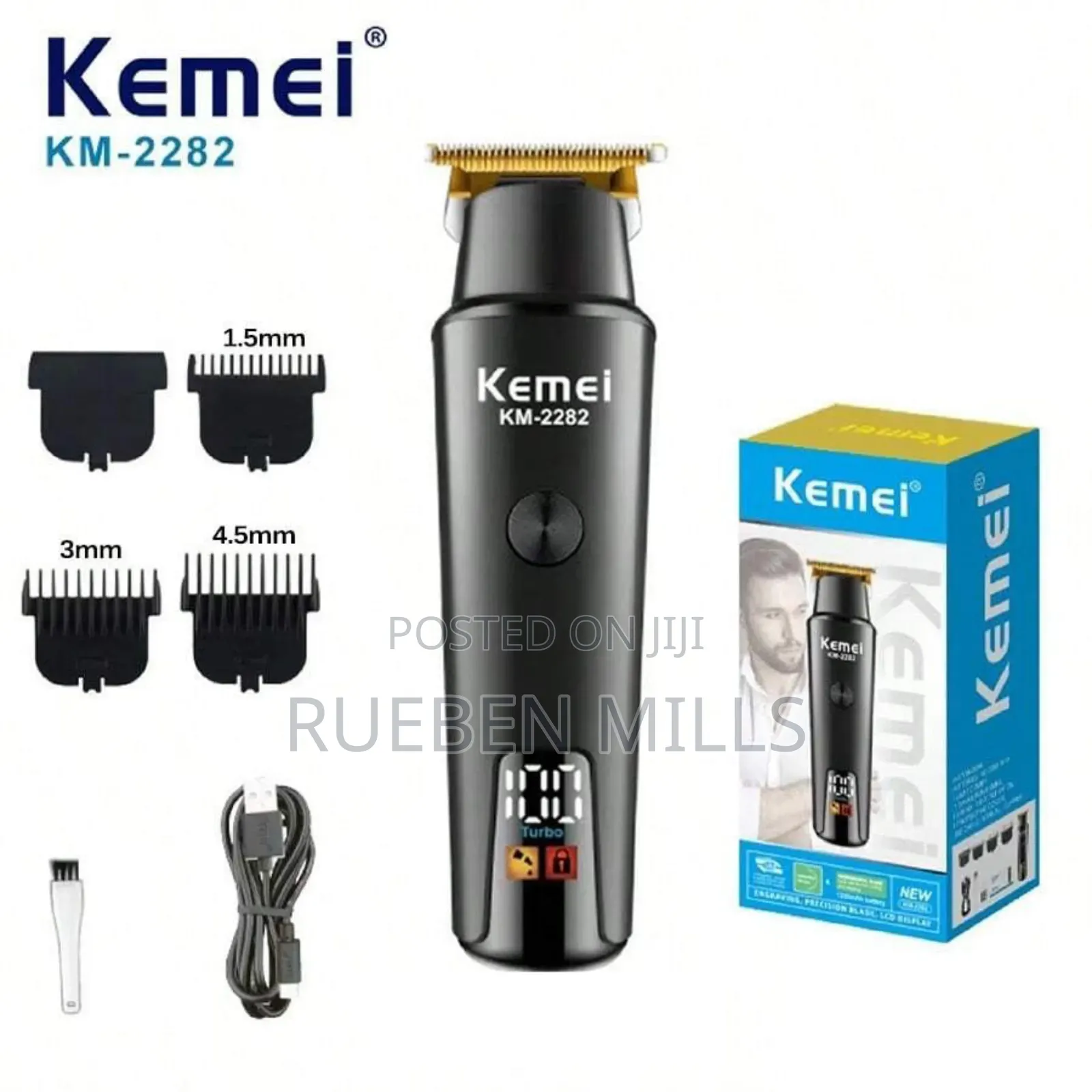 Kemei Lifestyle Wide T-Blade Detailer Beard Trimmer 1200mah