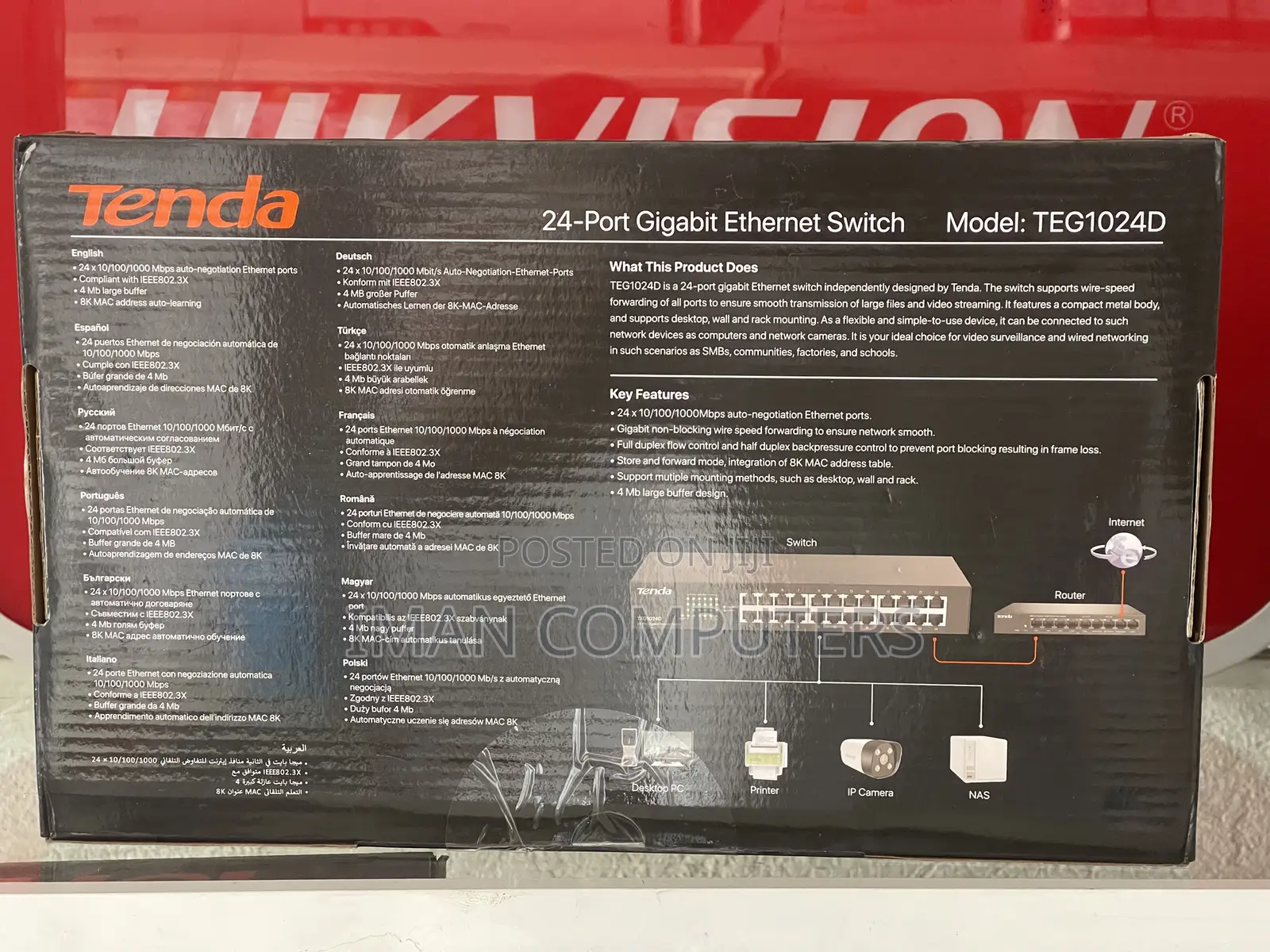 Tenda 24-Port Gigabit Ethernet Switch