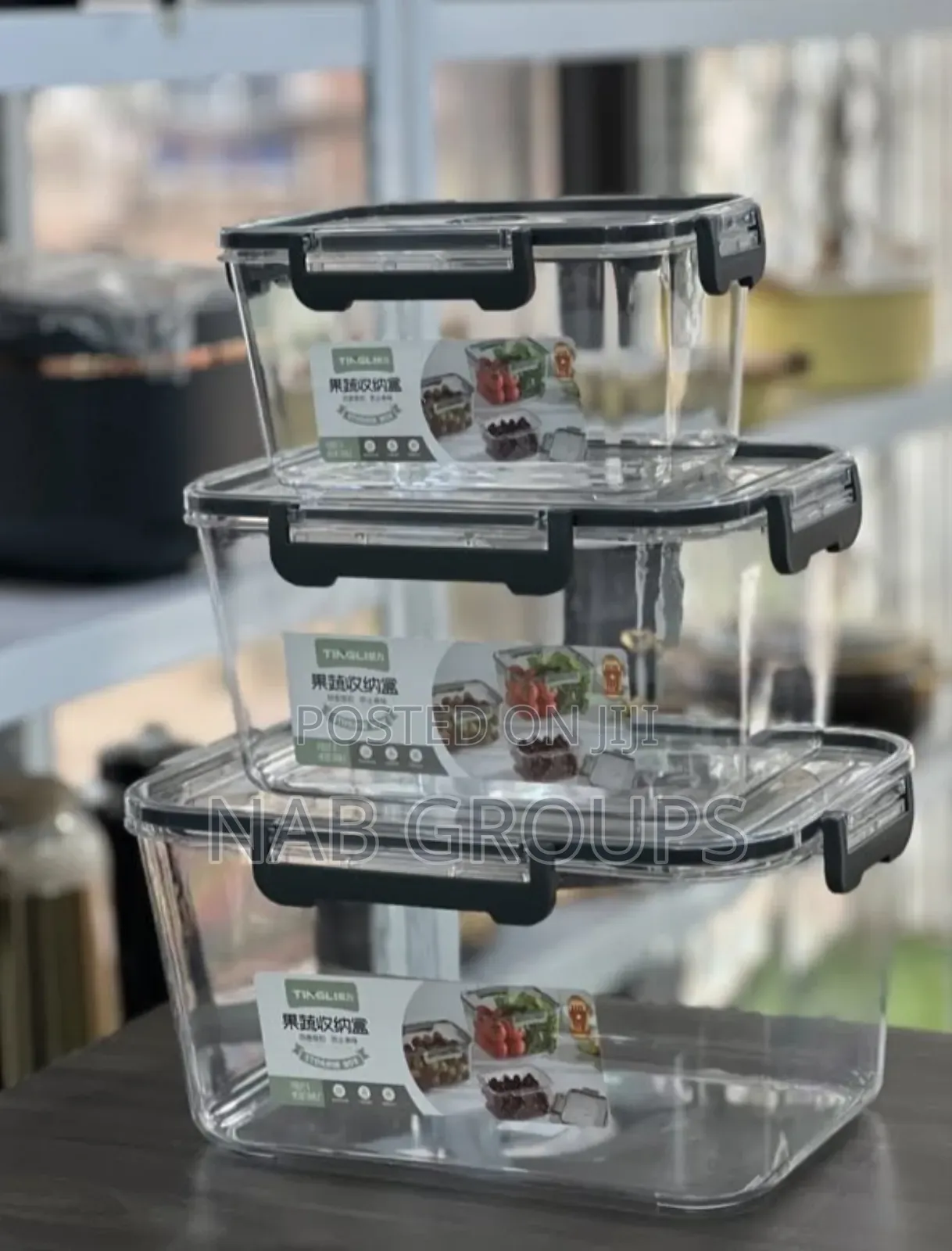 3pcs Acrylic Storage Containers