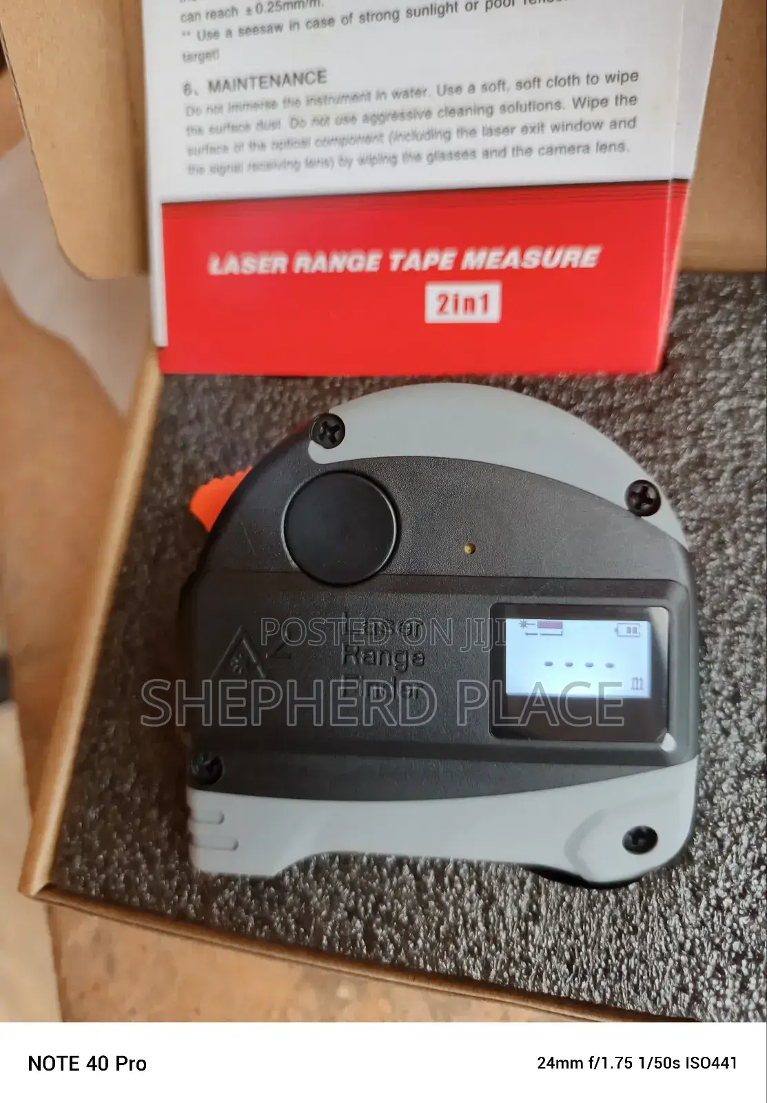 2-in-1 Laser Range Tape Measure