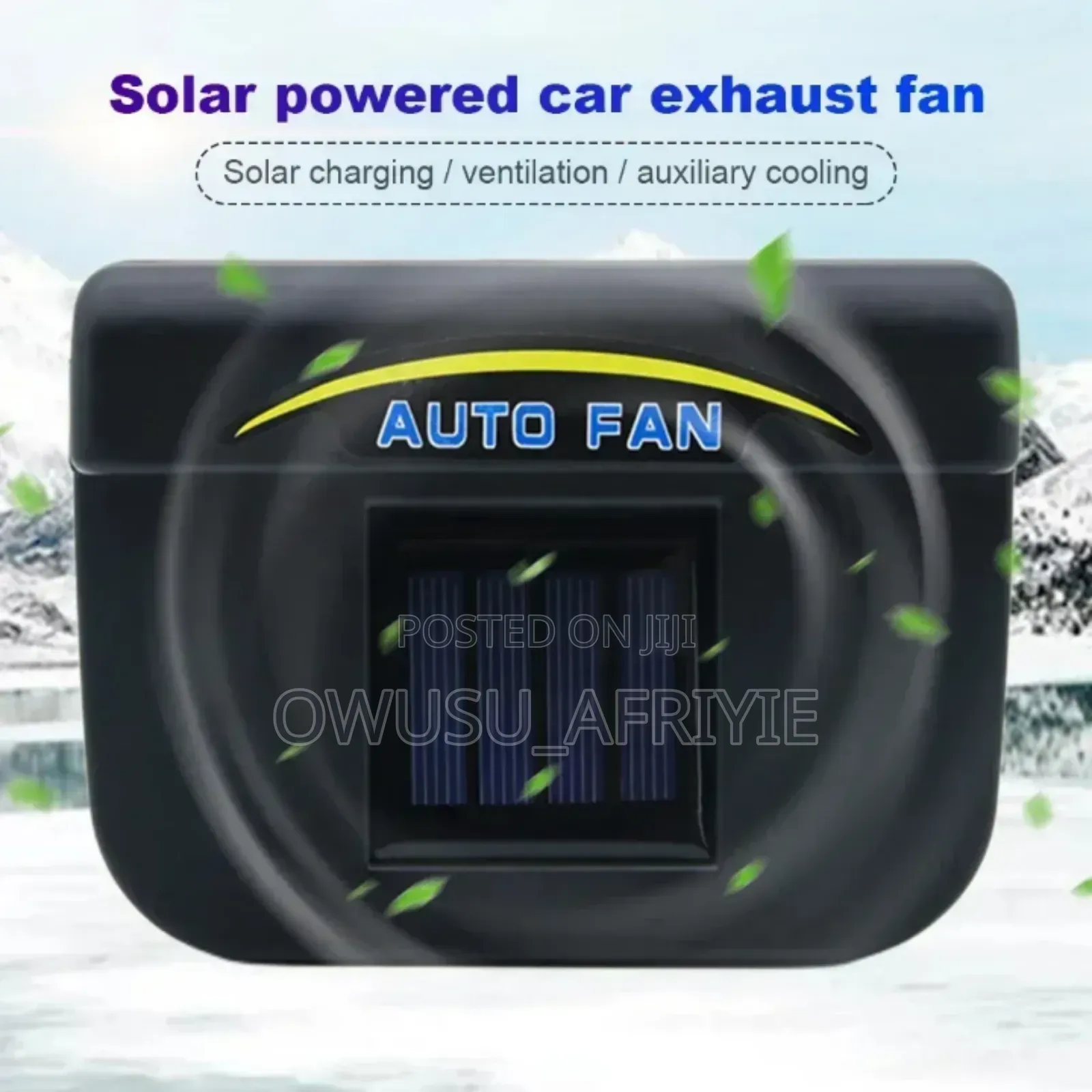 Solar Cooling Window Fan for Cars