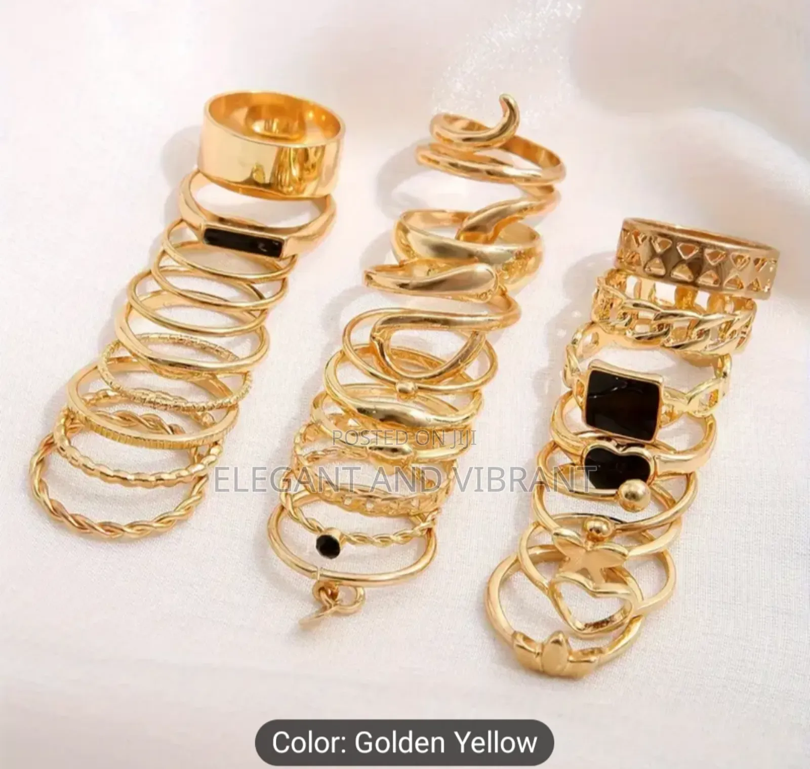 Set of Rings in Gold Colour