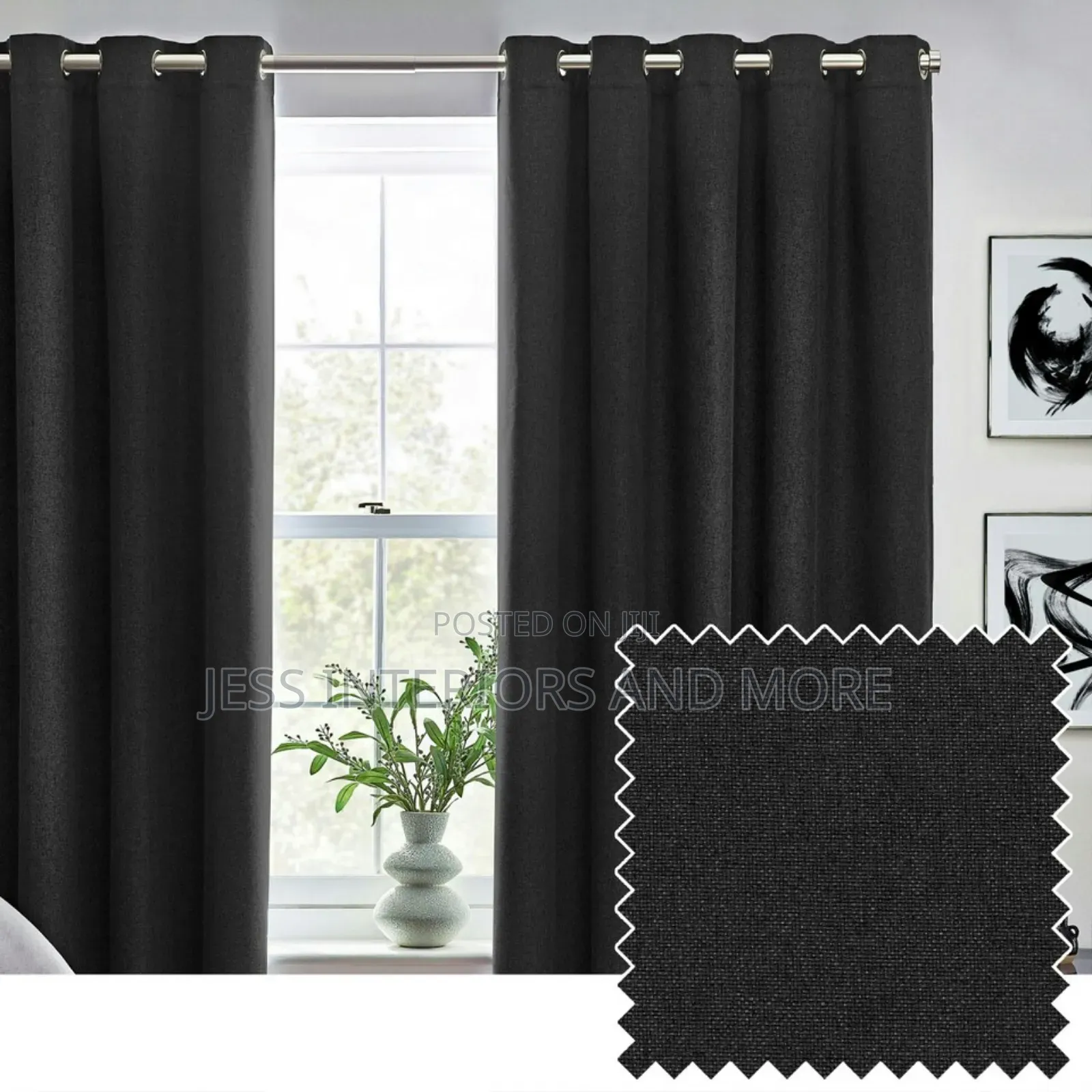 Curtains (140cm X 245cm) Black