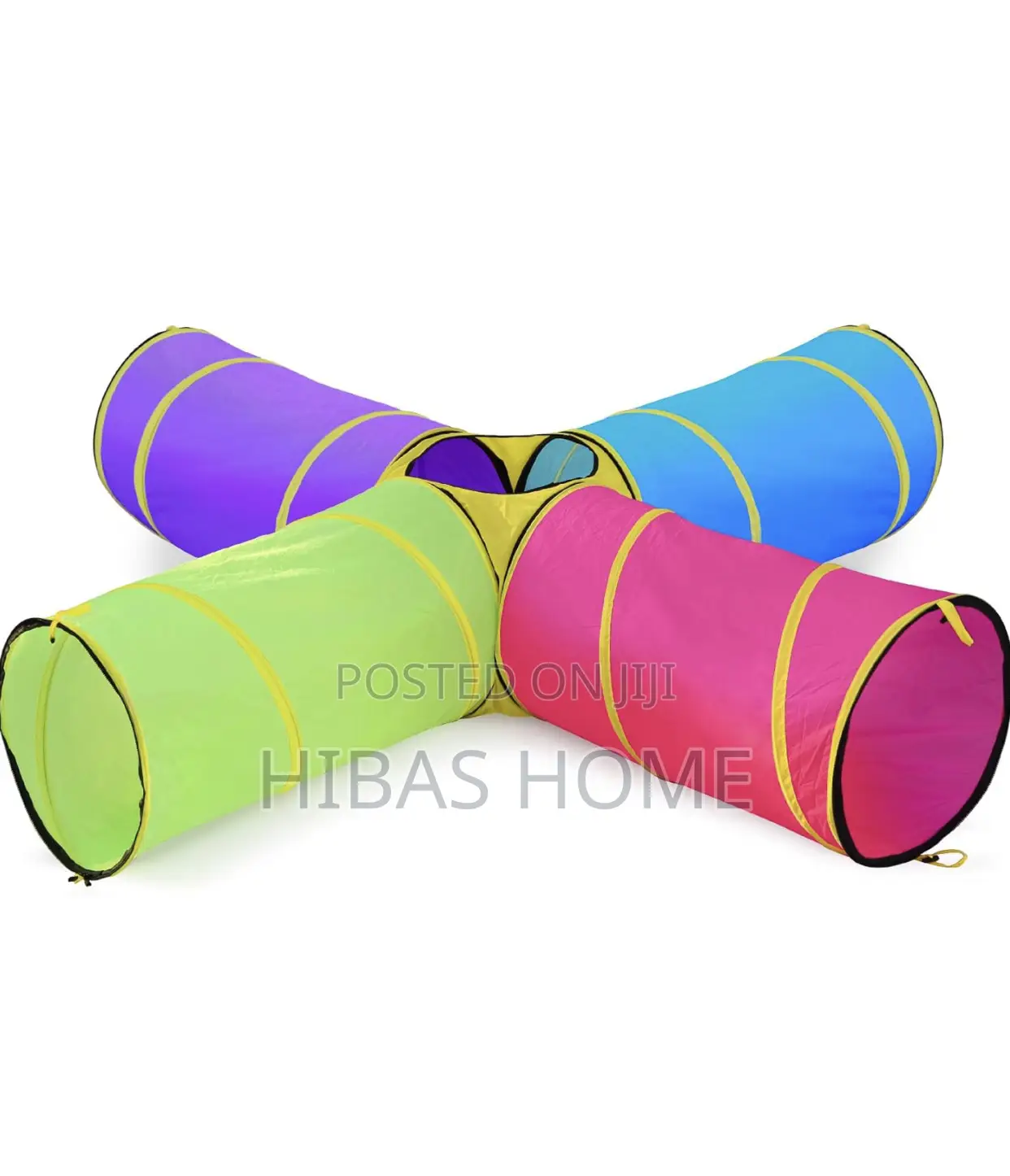 Gross Motor Skills 4 Way Kids Tent Crawl Through Play Tunnel