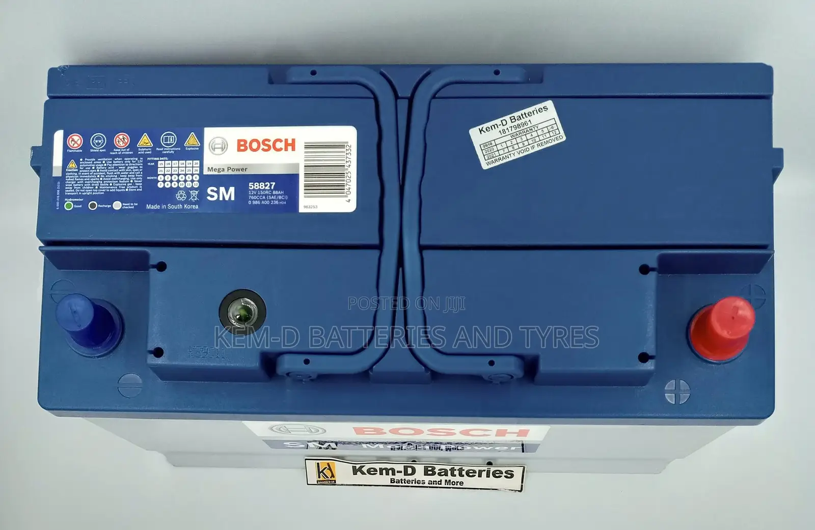 17 Plates Bosch Car Battery - Free Delivery Of Batteries