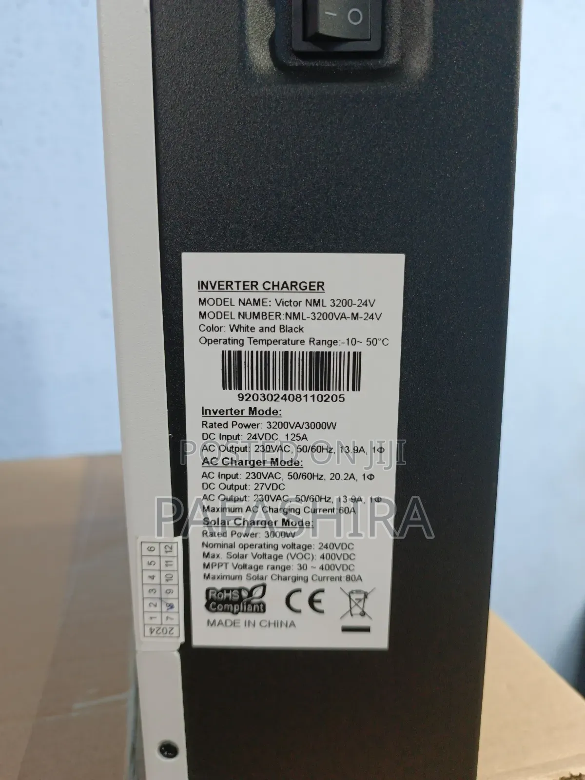 3200va 3000w 24v 80a MPPT Hybrid Solar Inverter