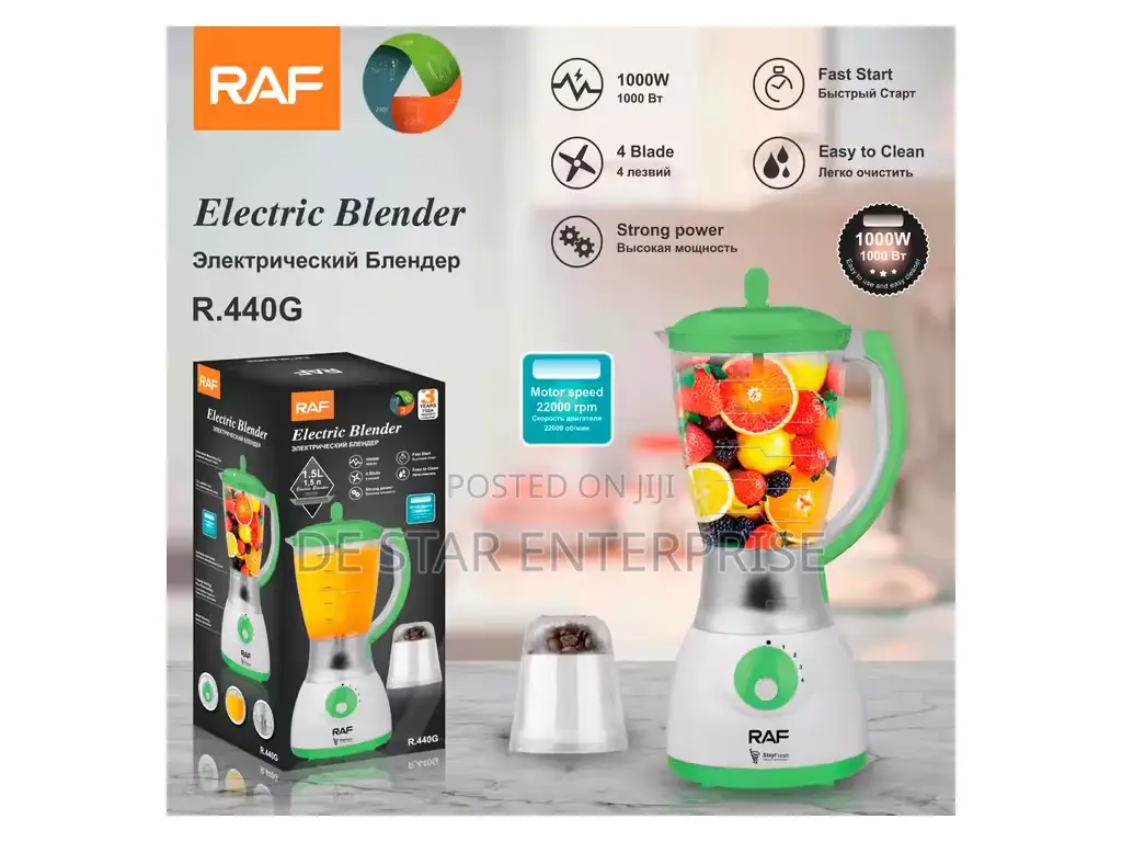Raf Plastic 2 in 1 Blender