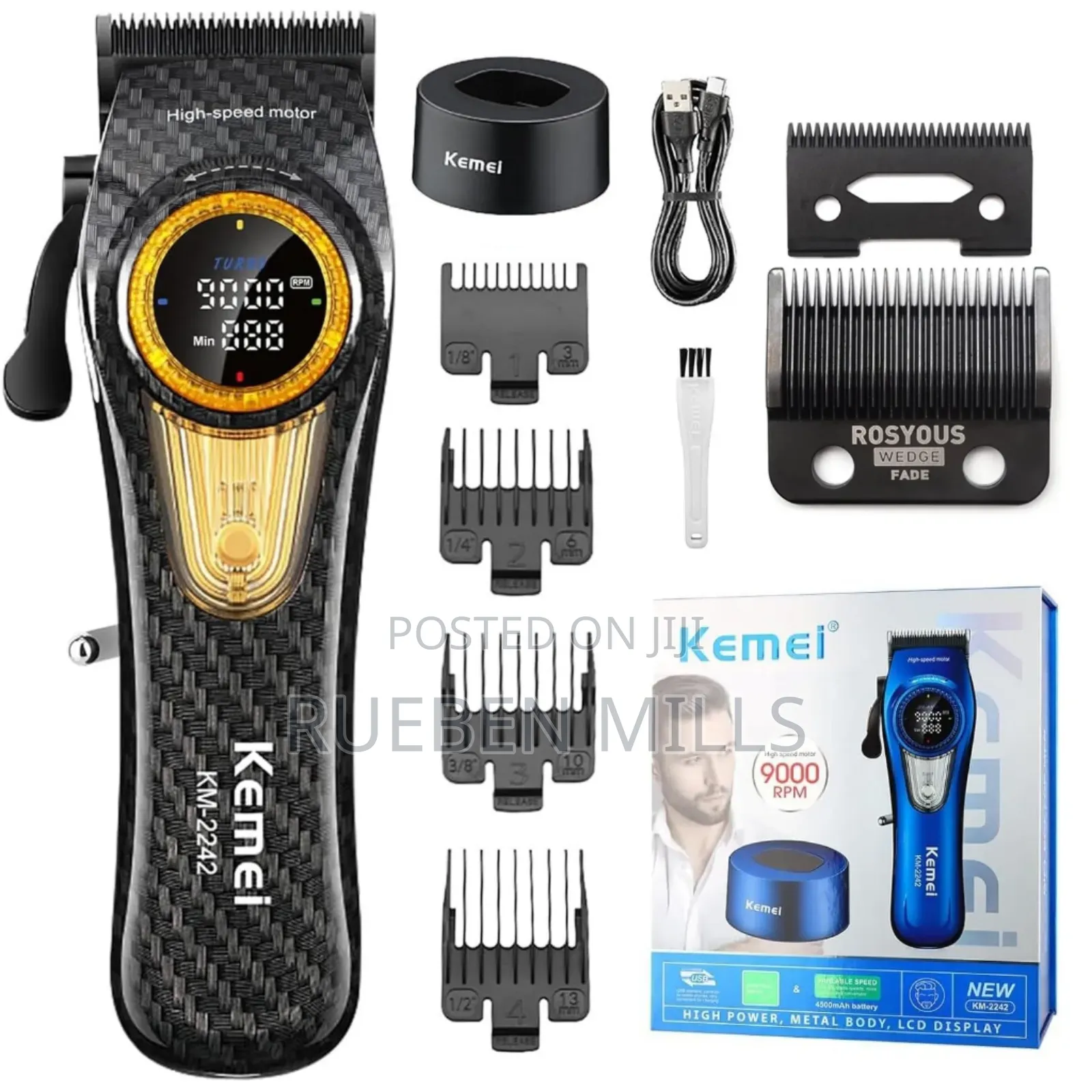 High-Speed Professional Kemei Km-2242 Barbering Machine