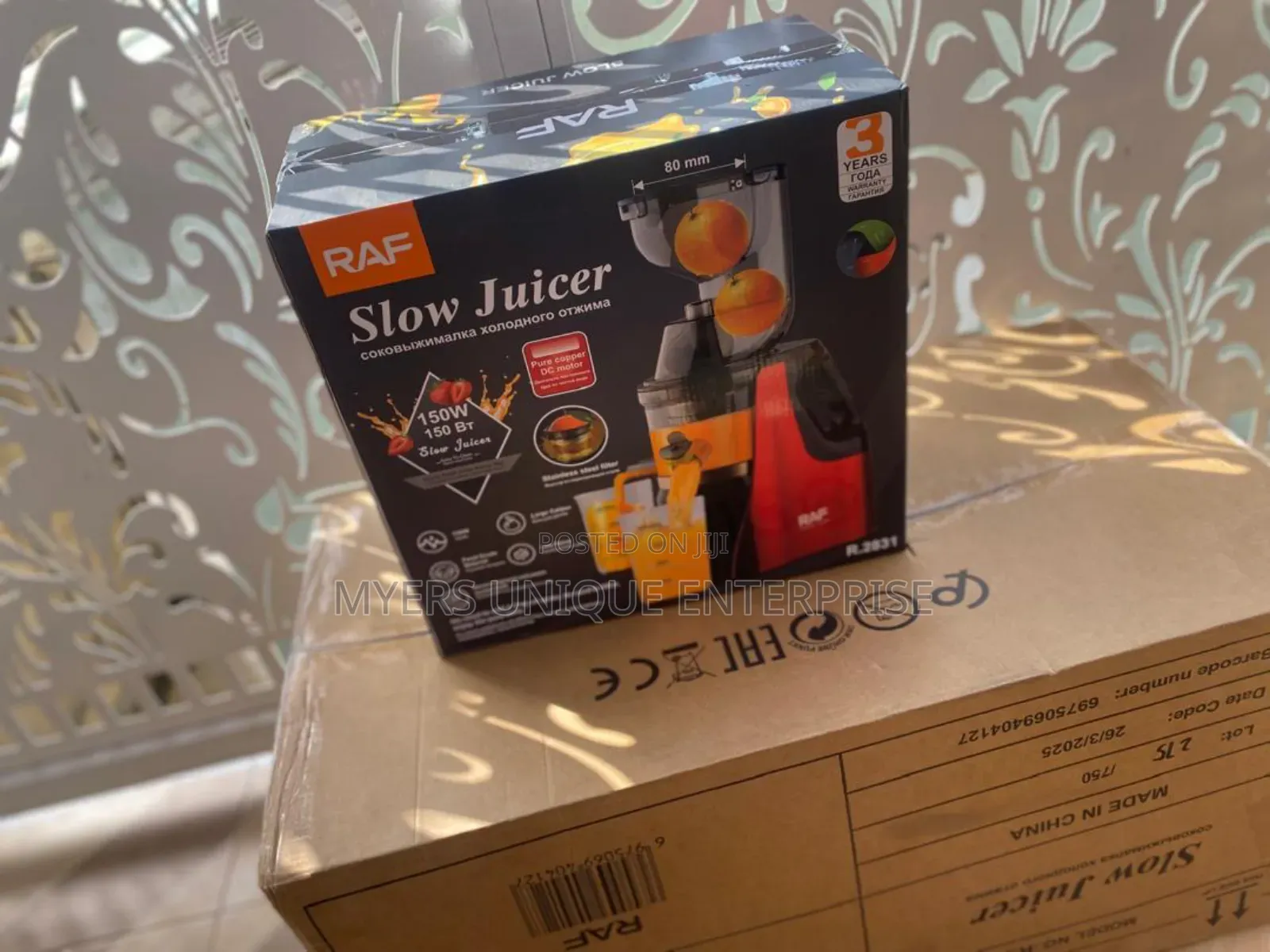 Raf Slow Juicer With 95% Juice Extraction(150w)