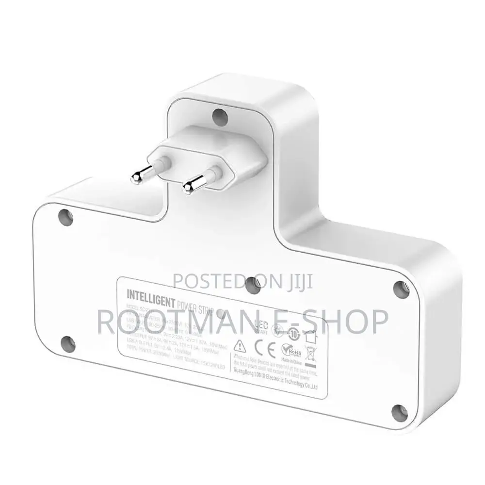 Ldnio Power Strip With 2 Sockets 2-Port Qc3.0 Usb Charger