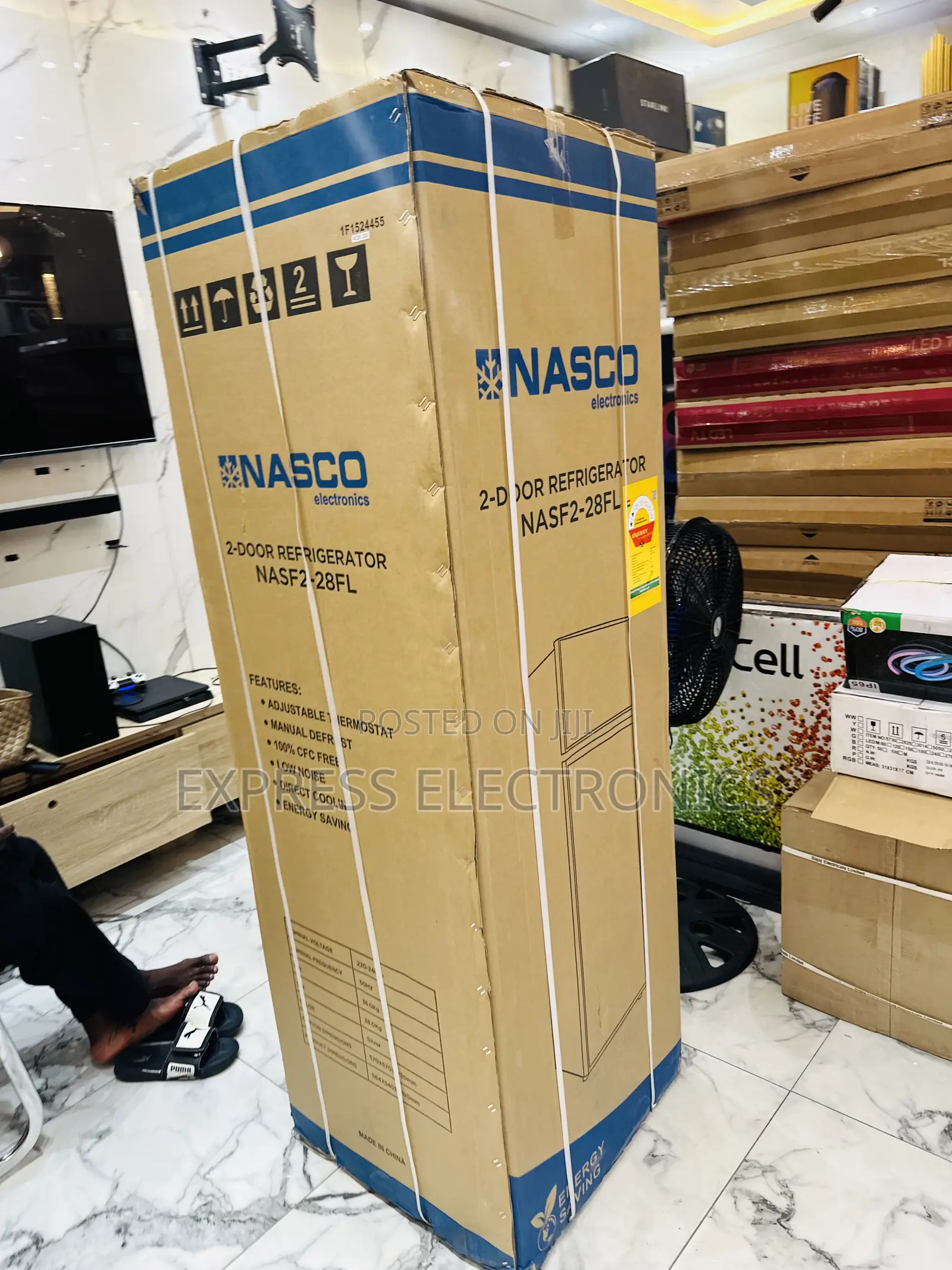 Authentic New Grey Double Door Fridge Nasco Nasf2-28fl