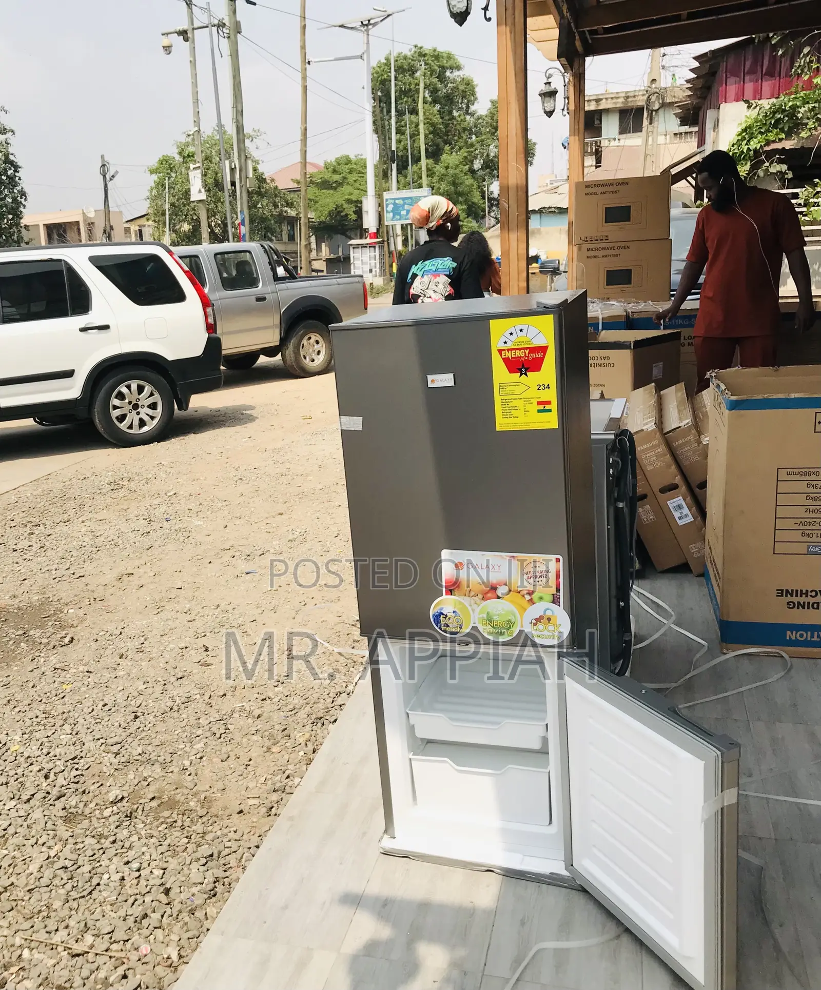 Beautiful Made Galaxy 200tm Double Door Fridge(Gray).