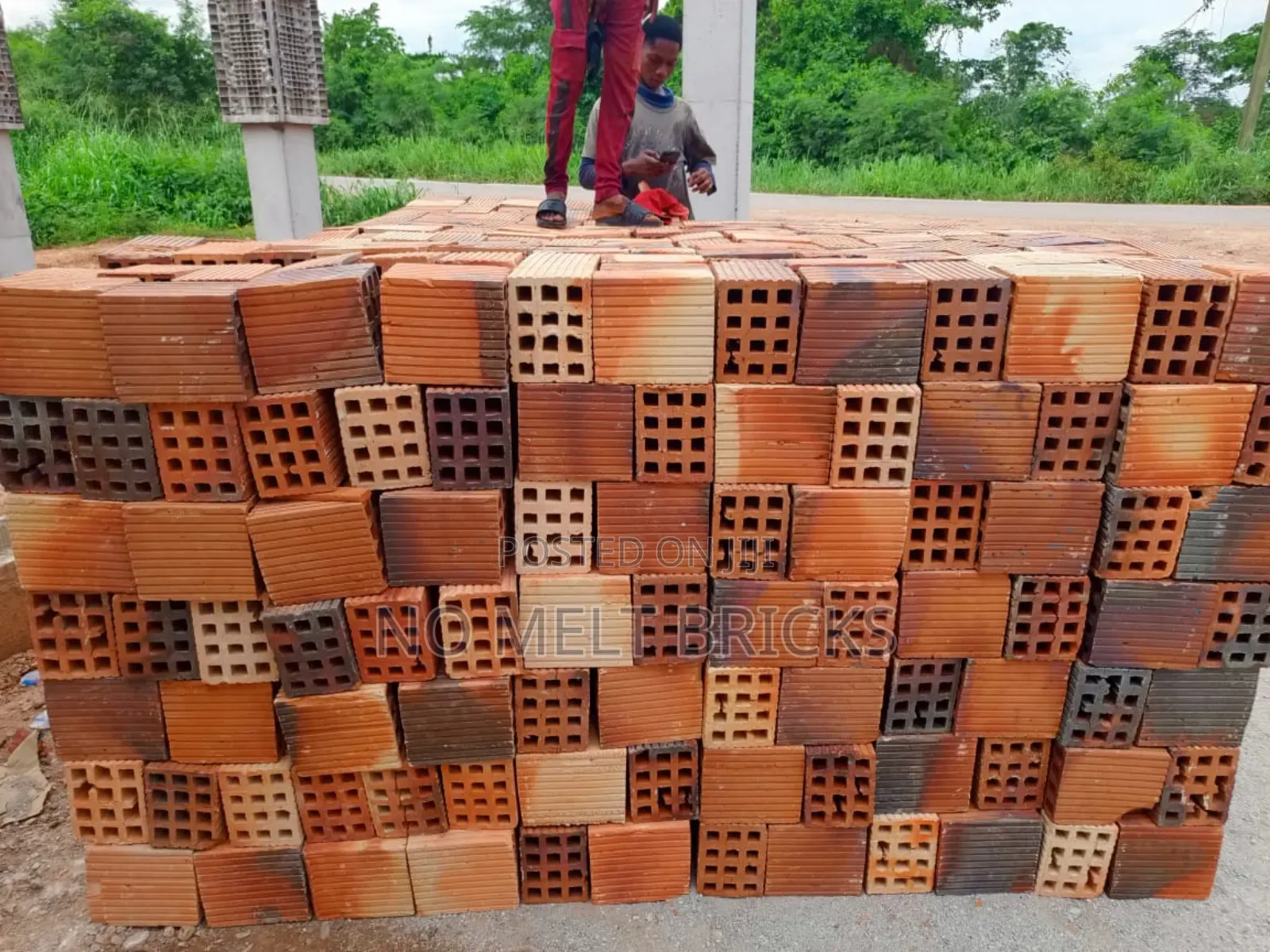 12 Holes Big Clay Burnt Bricks
