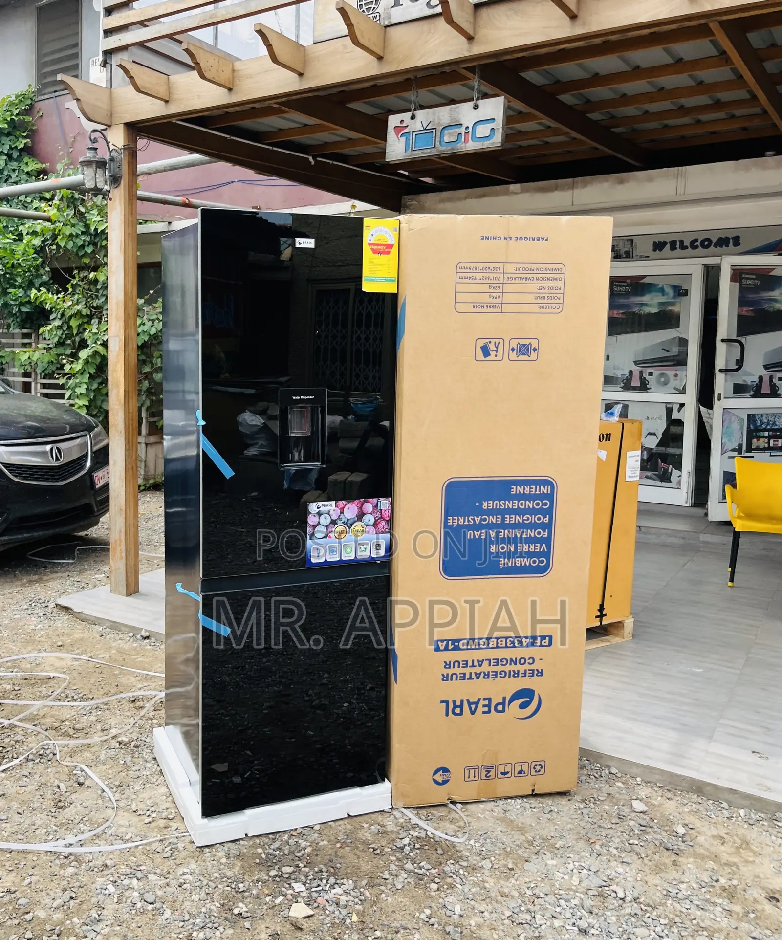 Premium Black Glass (Mirror) Finish Fridge Pf —433 Bbg,309l