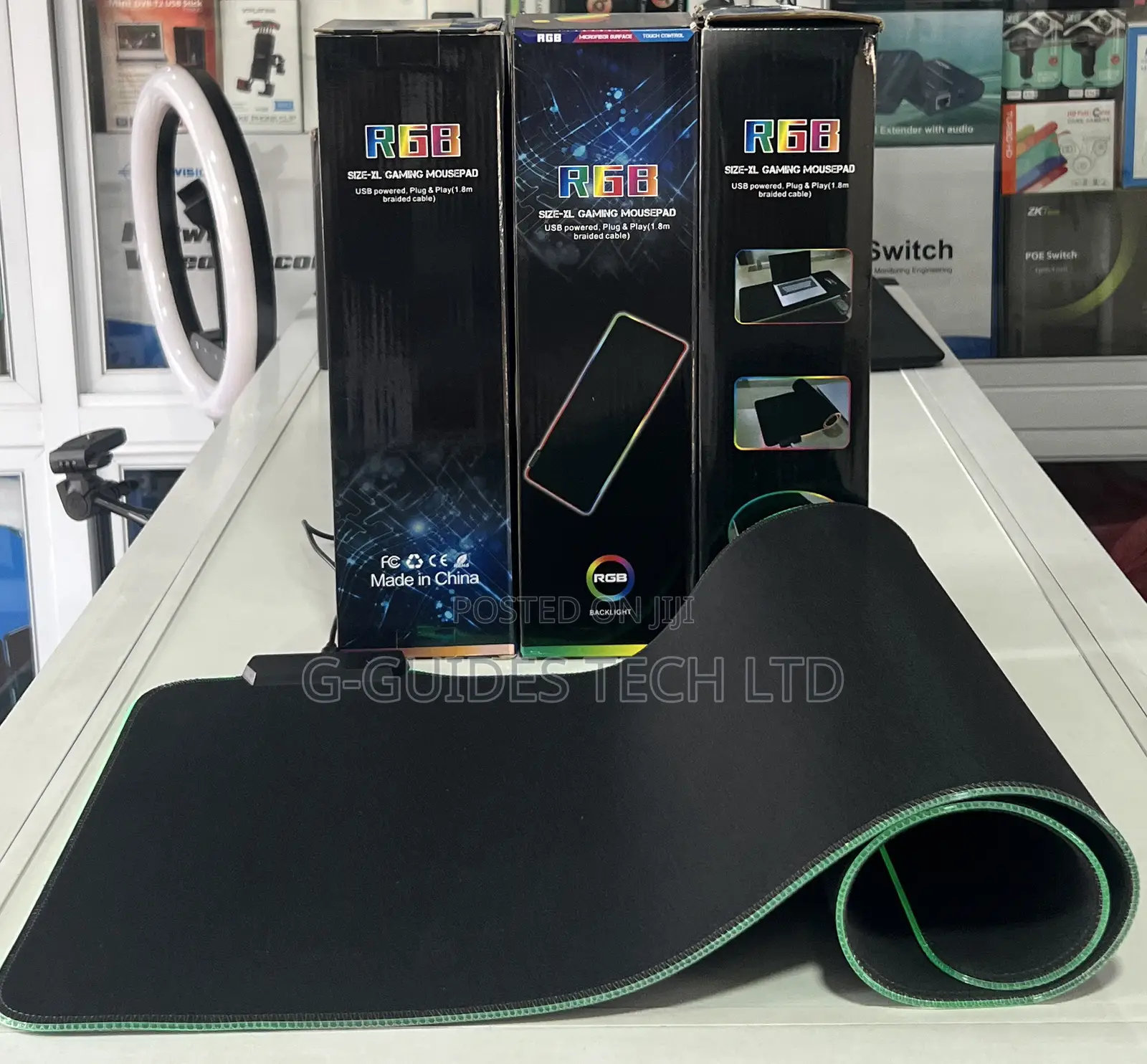 RGB Gaming Mouse Pad, Soft Cloth RGB Mouse Pad