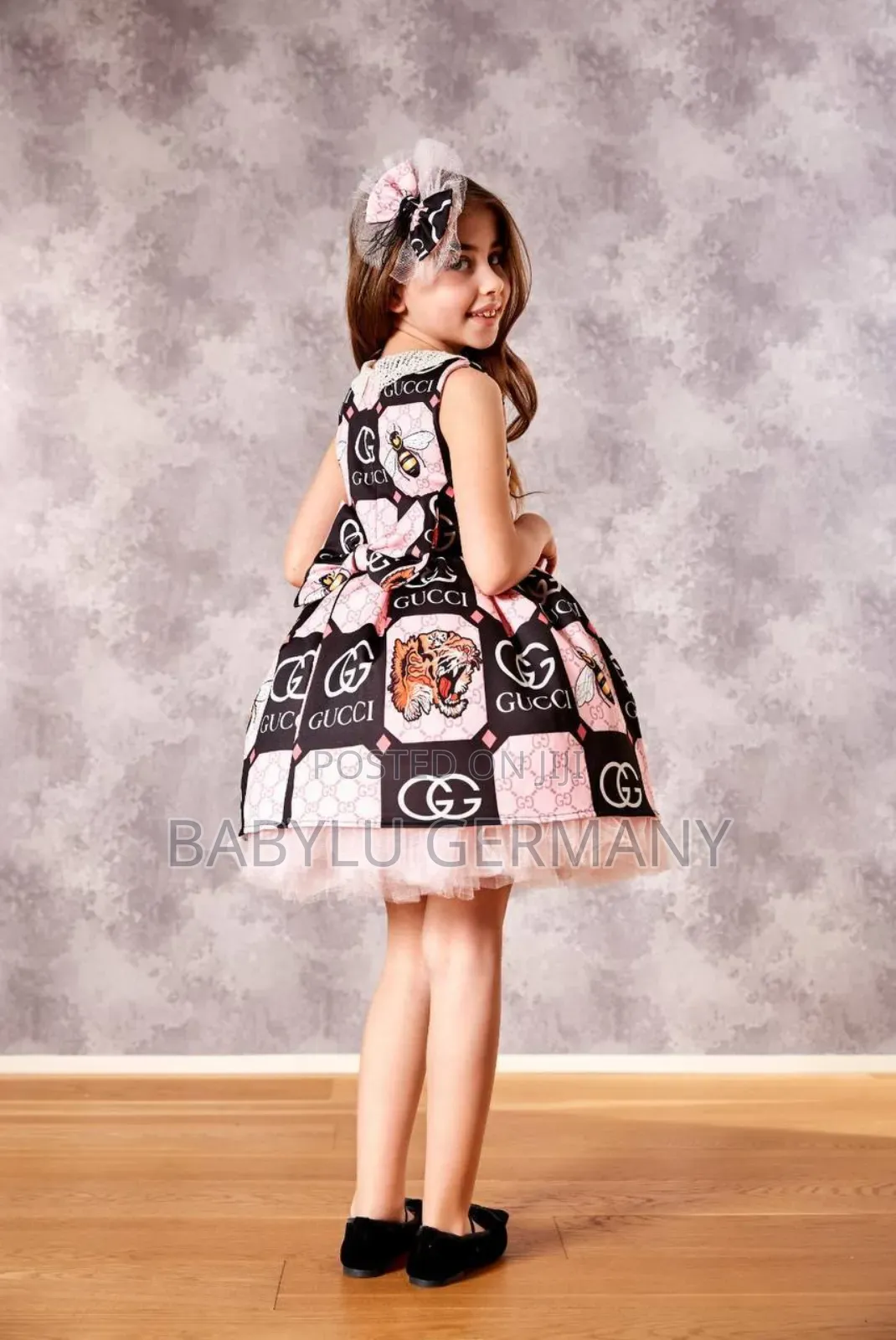 Pink Gucci Dress and Hair Ribbon