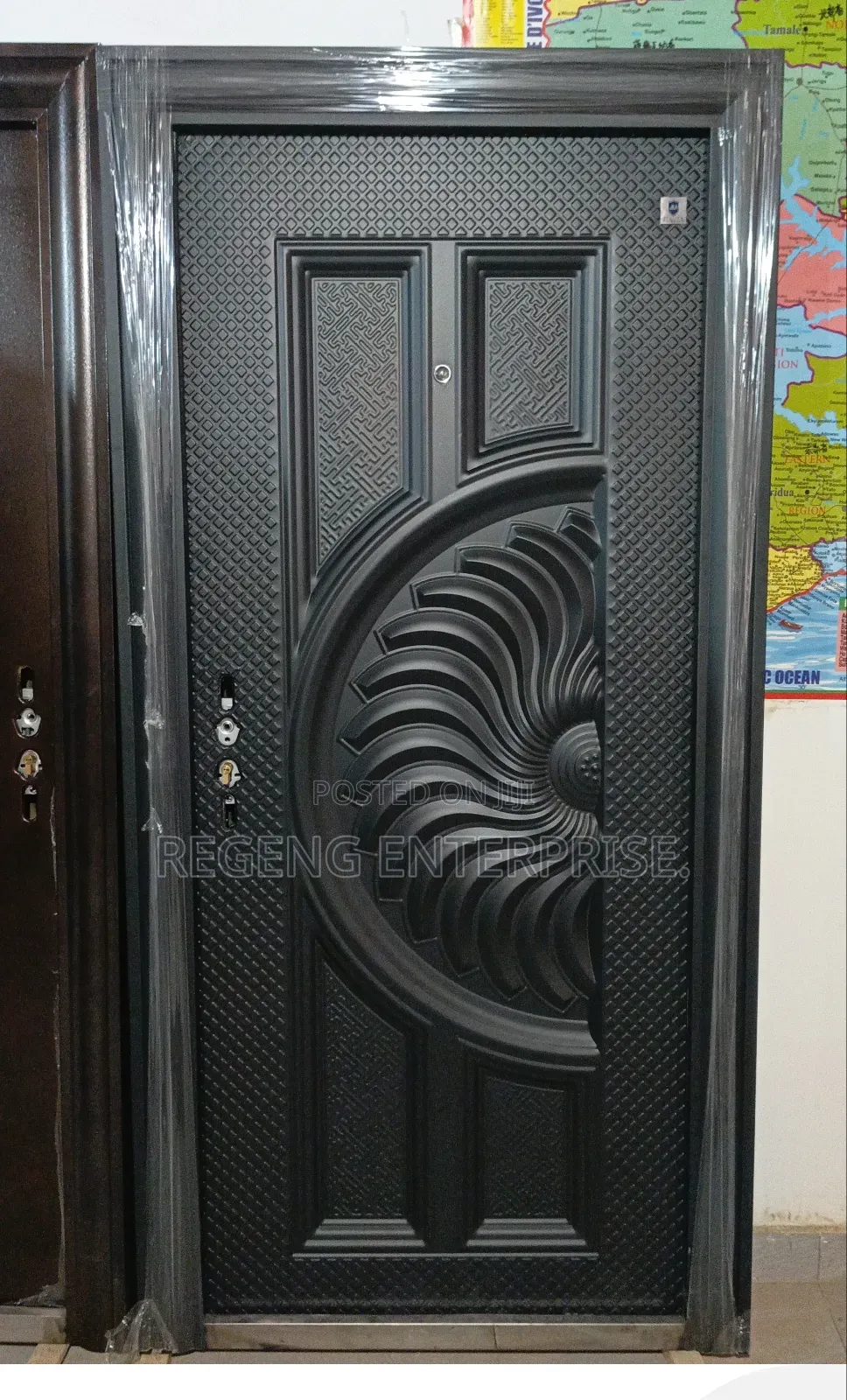 Full Black New Security Door