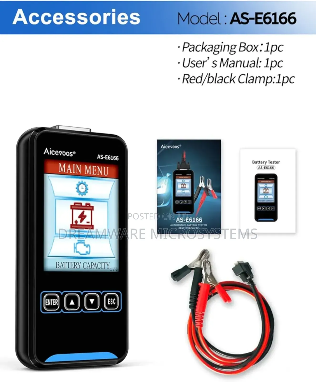 Aicevoos Car Battery Tester 12v/24v, Crank Test
