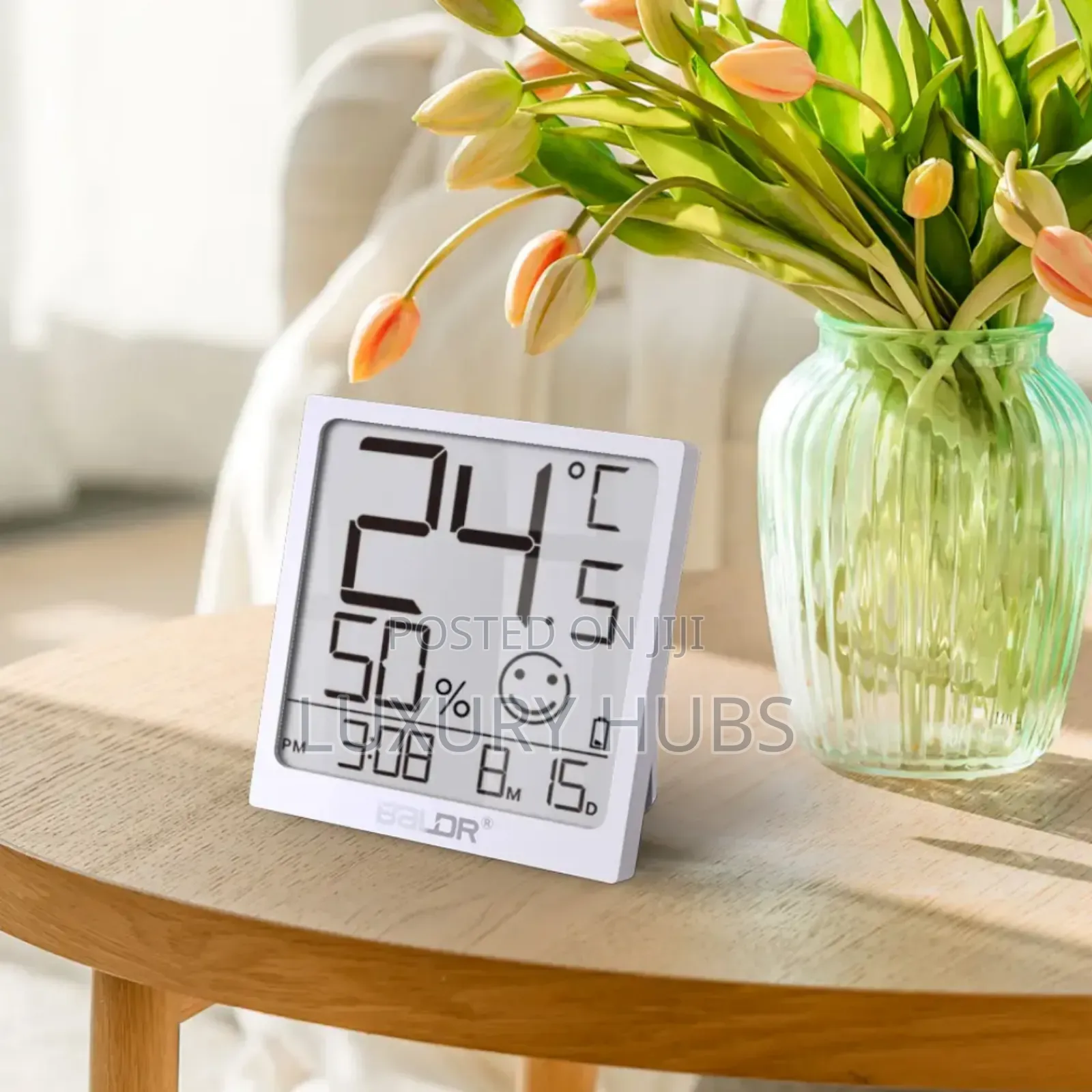 Hygrometer Thermometer With Clock