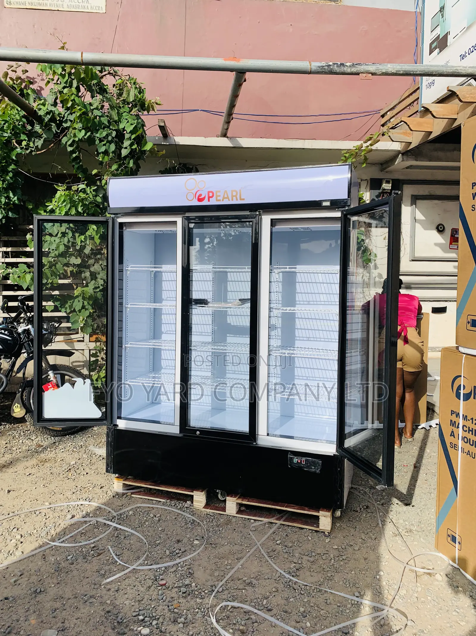 Text Us for Your 780l Three Doors Pearl Display Fridge