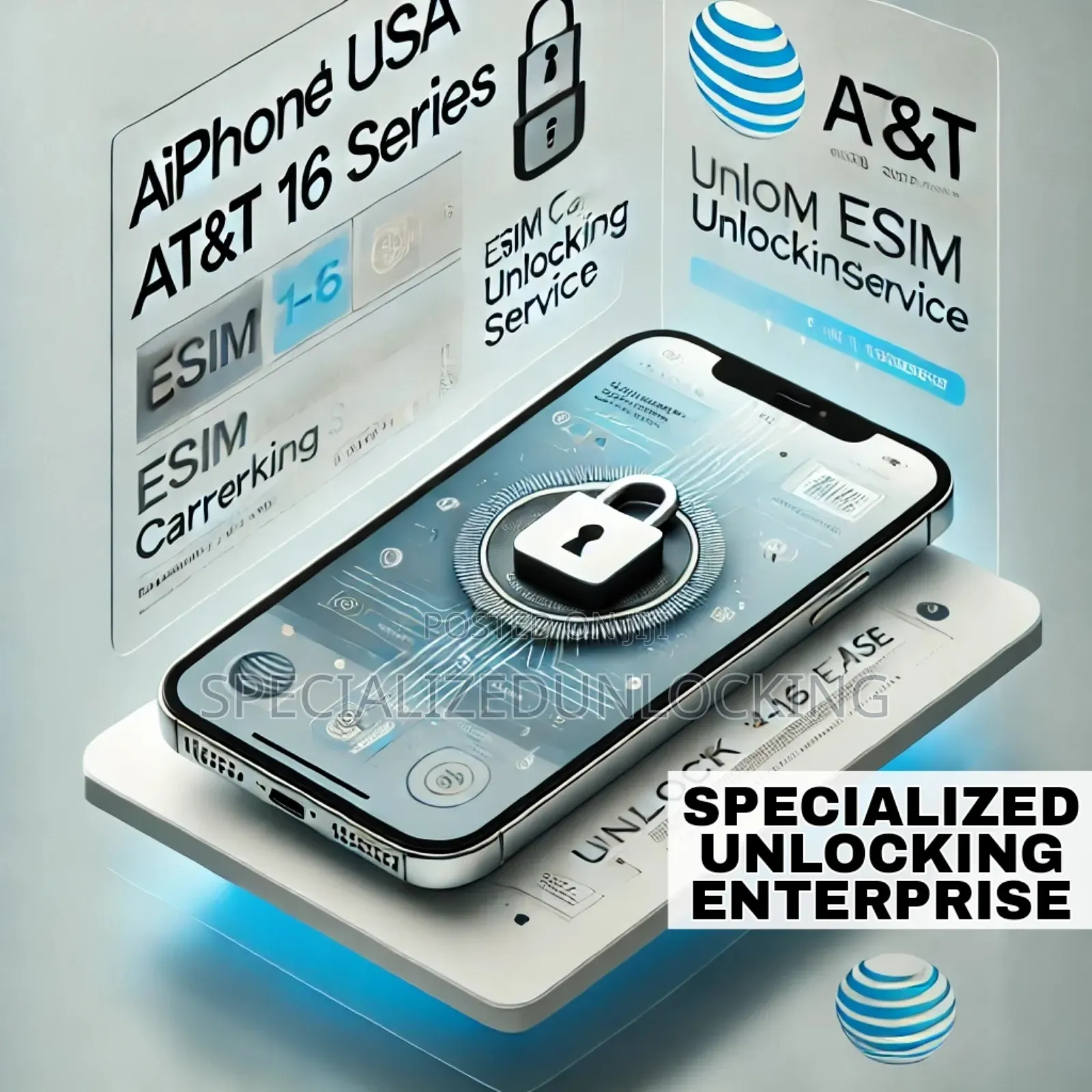 All iPhone at T Esim Unlocking Permanently