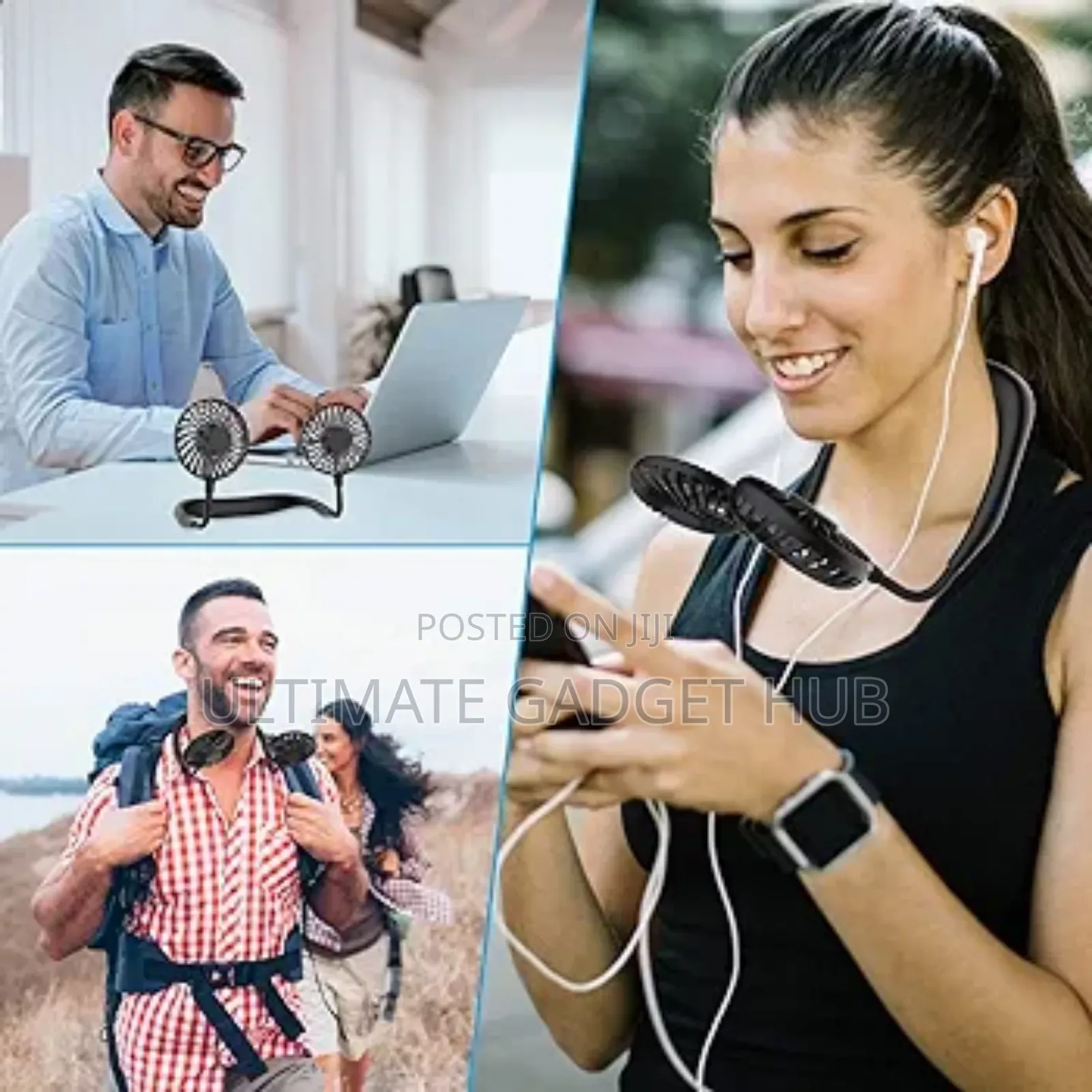Hands Free Neckband Fan
