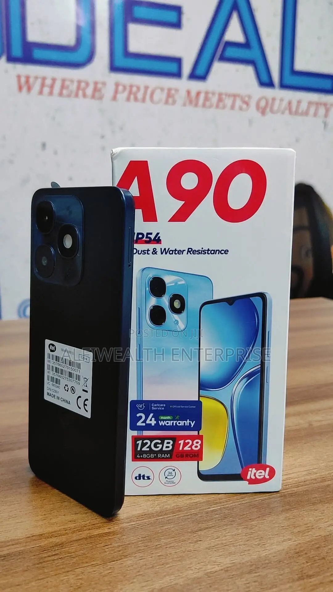 New Itel A90 128 GB Black