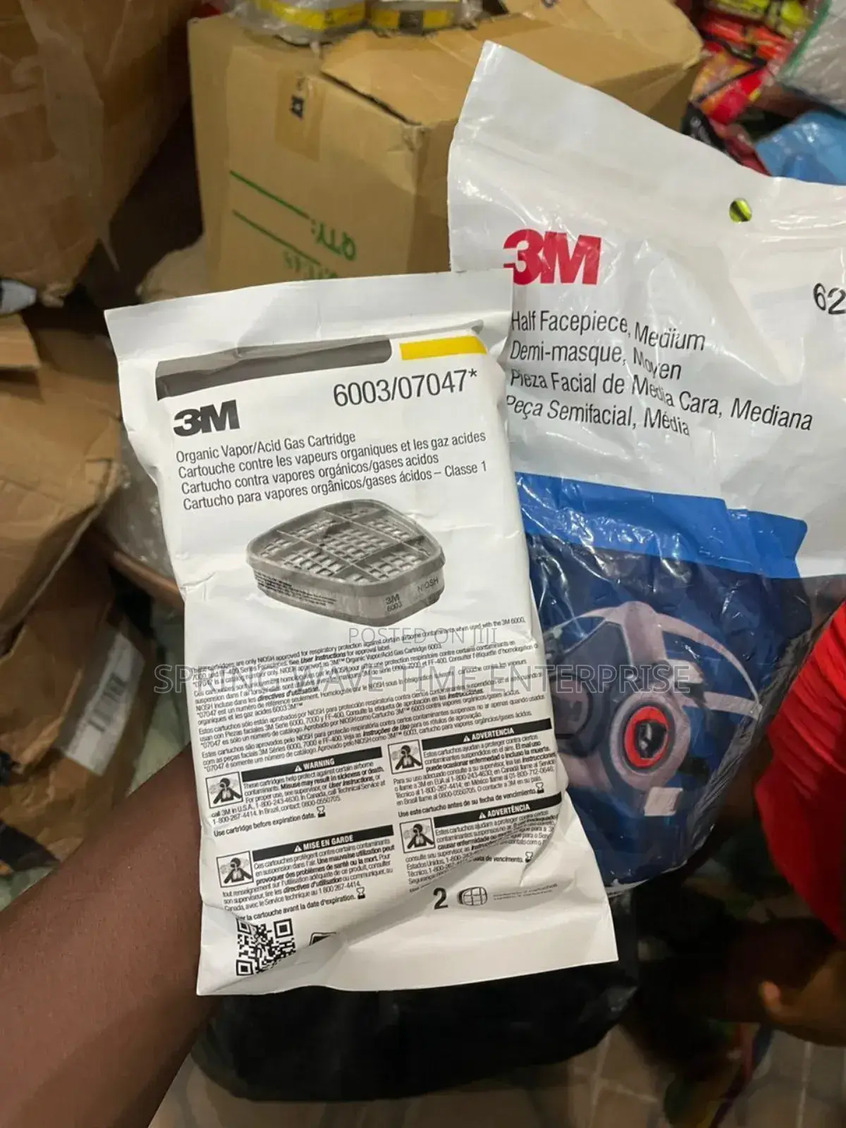 3 M Half Face Respirator( Mask With Cartridge