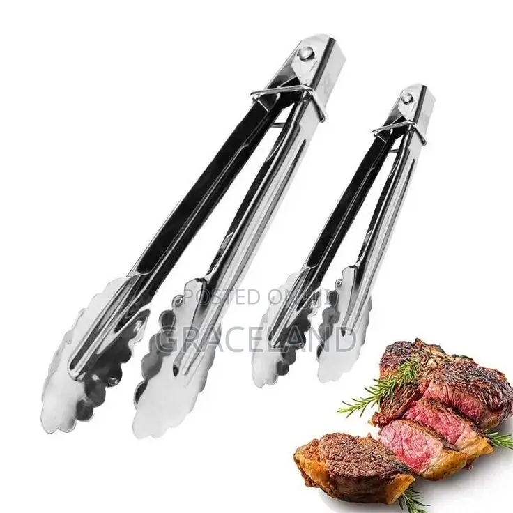 This Is Original 2in1 Stainless Steel Food Tongs Cooking.