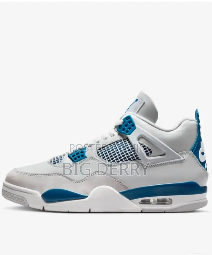 Air Jordan 4 Blue and White