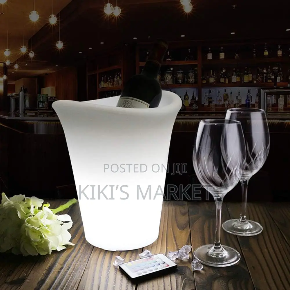 Led Double Wall Waterproof Champagne Bucket With Remote 5l