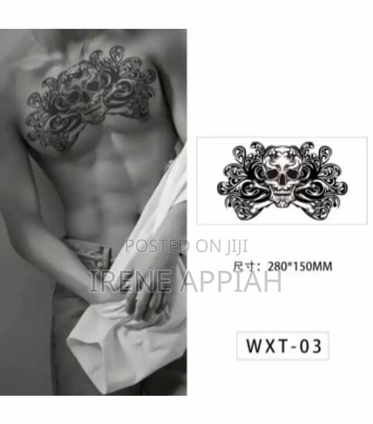 Semi Permanent Front and Back Tattoos